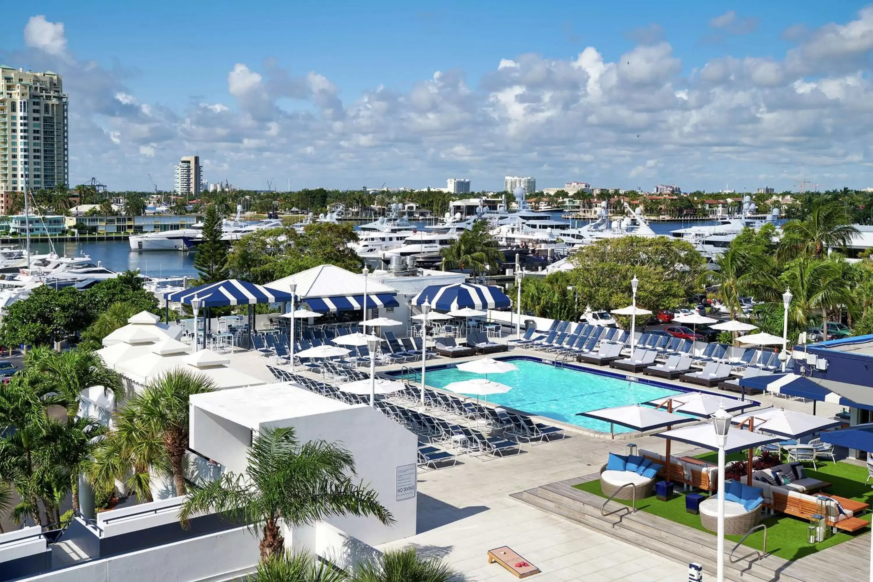 Patio, Pool View in Bahia Mar Fort Lauderdale Beach - DoubleTree by Hilton