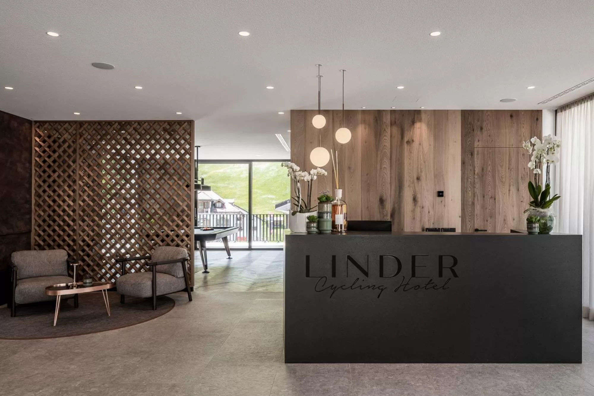 Lobby or reception in Linder Cycling Hotel