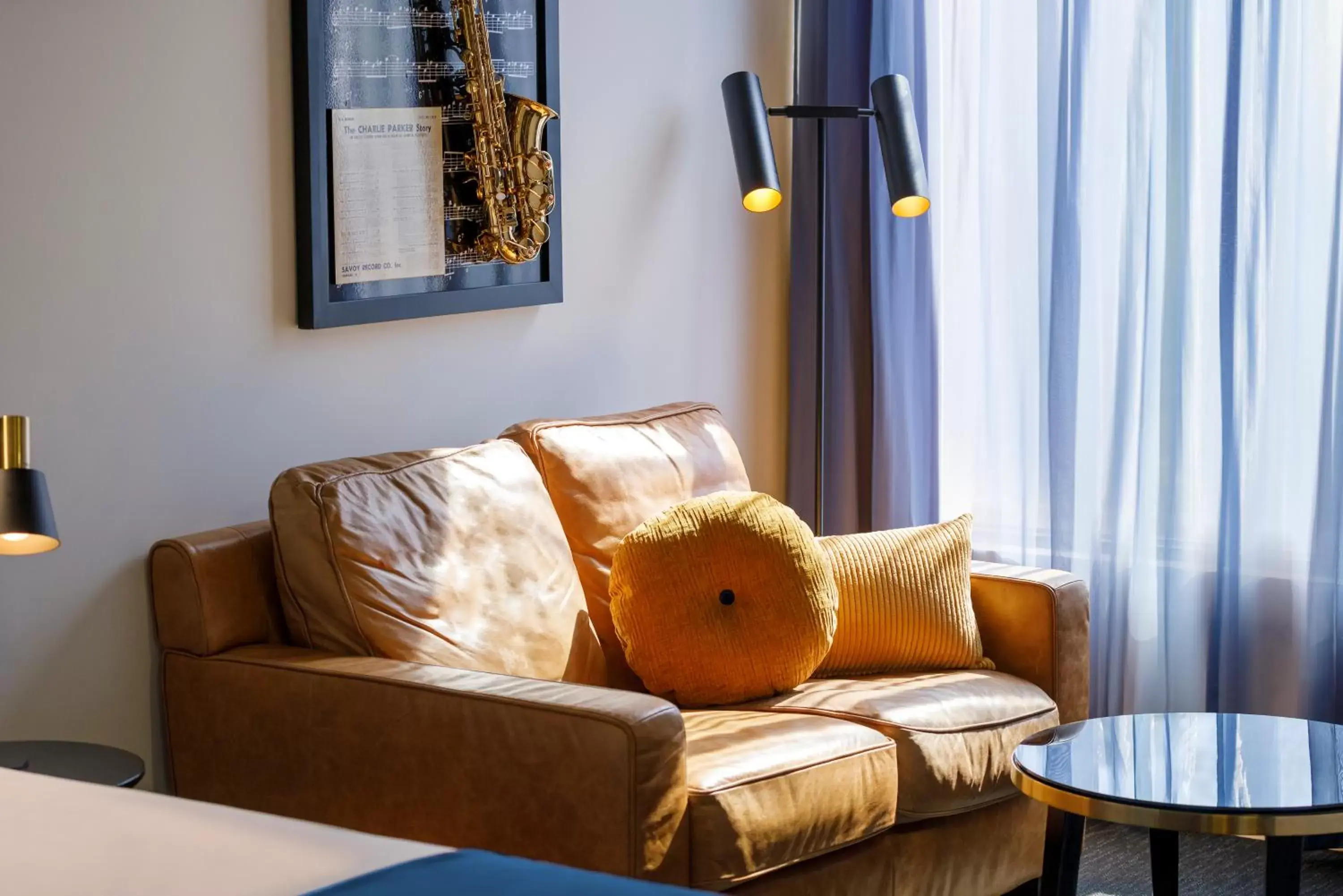 Living room in Oaks Melbourne St Kilda Road Hotel Living room in Oaks Melbourne St Kilda Road Hotel