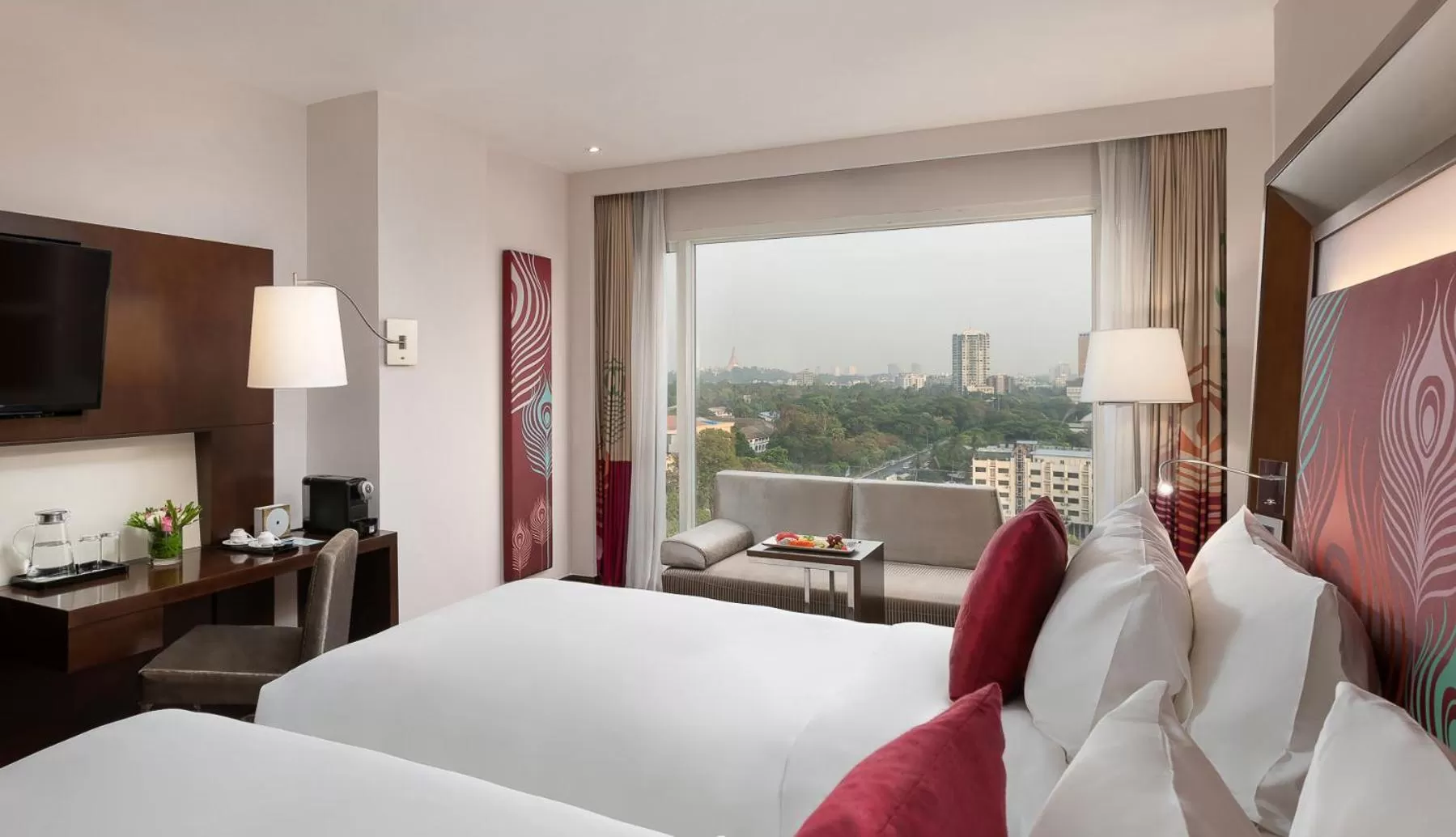 City view, Bed in Novotel Yangon Max