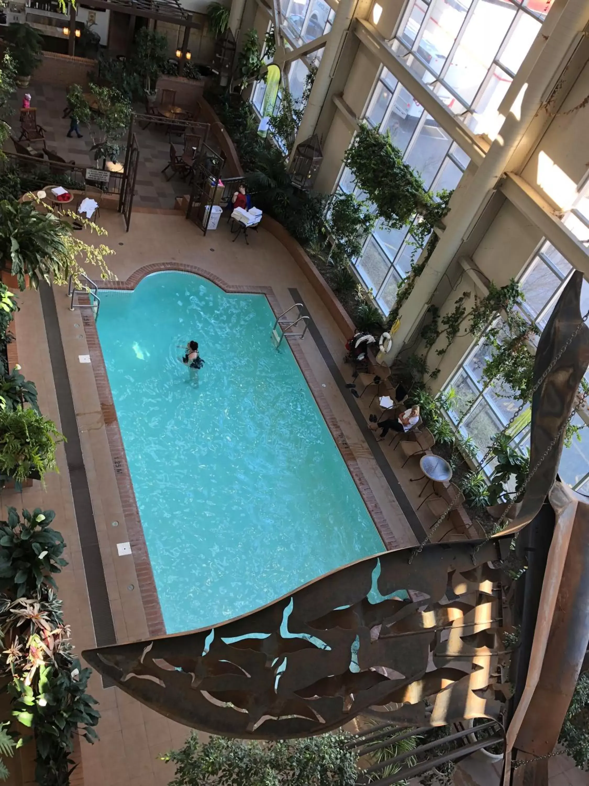 Balcony/Terrace, Pool View in Hotel L'Oie des neiges