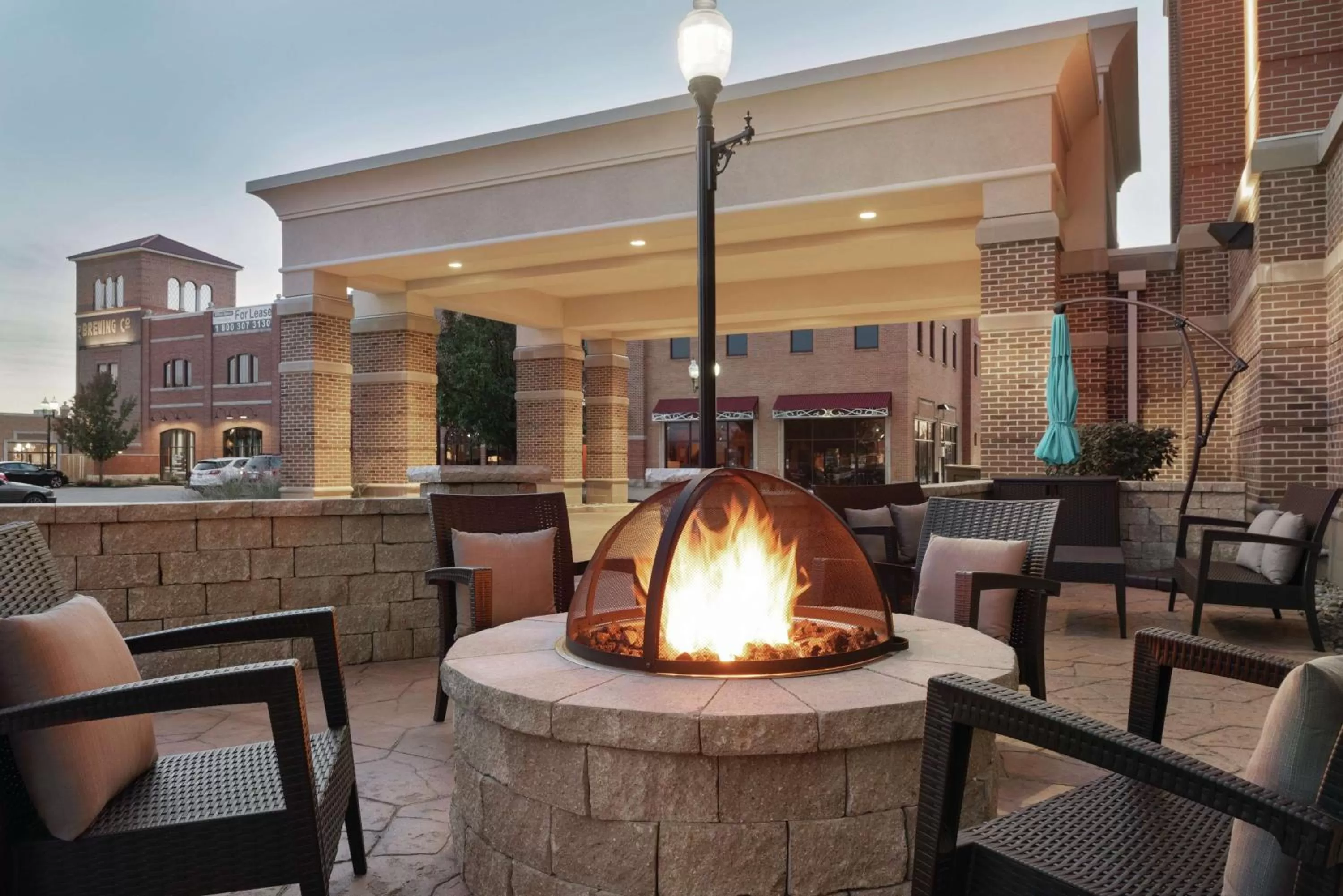 Patio in Hampton Inn & Suites Mishawaka/South Bend at Heritage Square