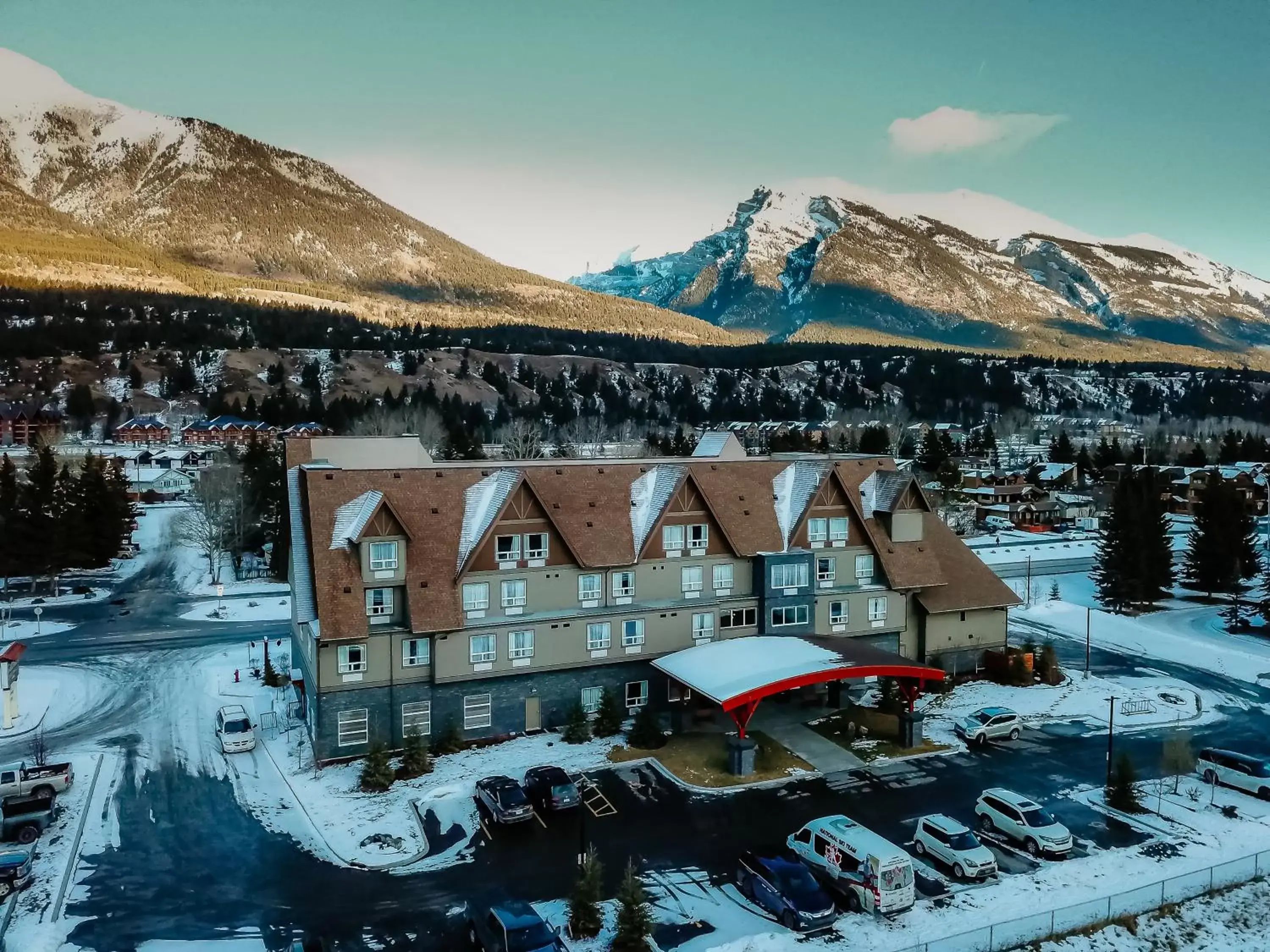 Property building, Winter in Super 8 by Wyndham Canmore