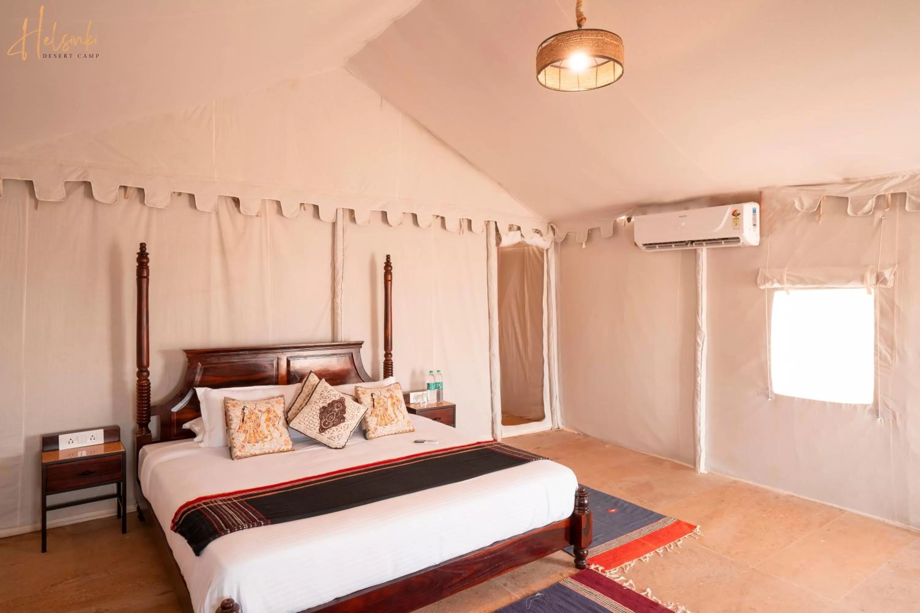 Bed in Helsinki Desert Camp