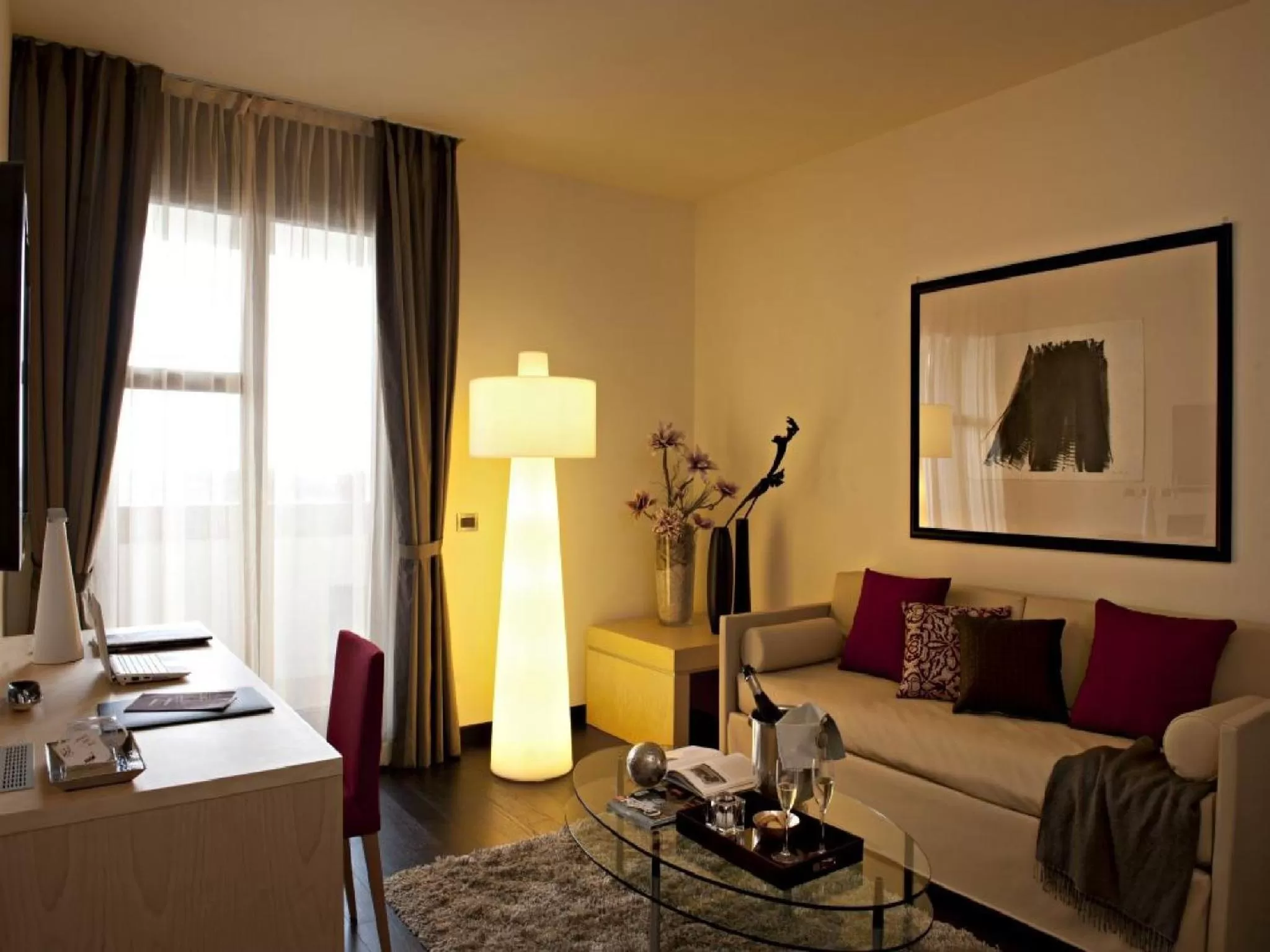 Seating area in Art Hotel Museo