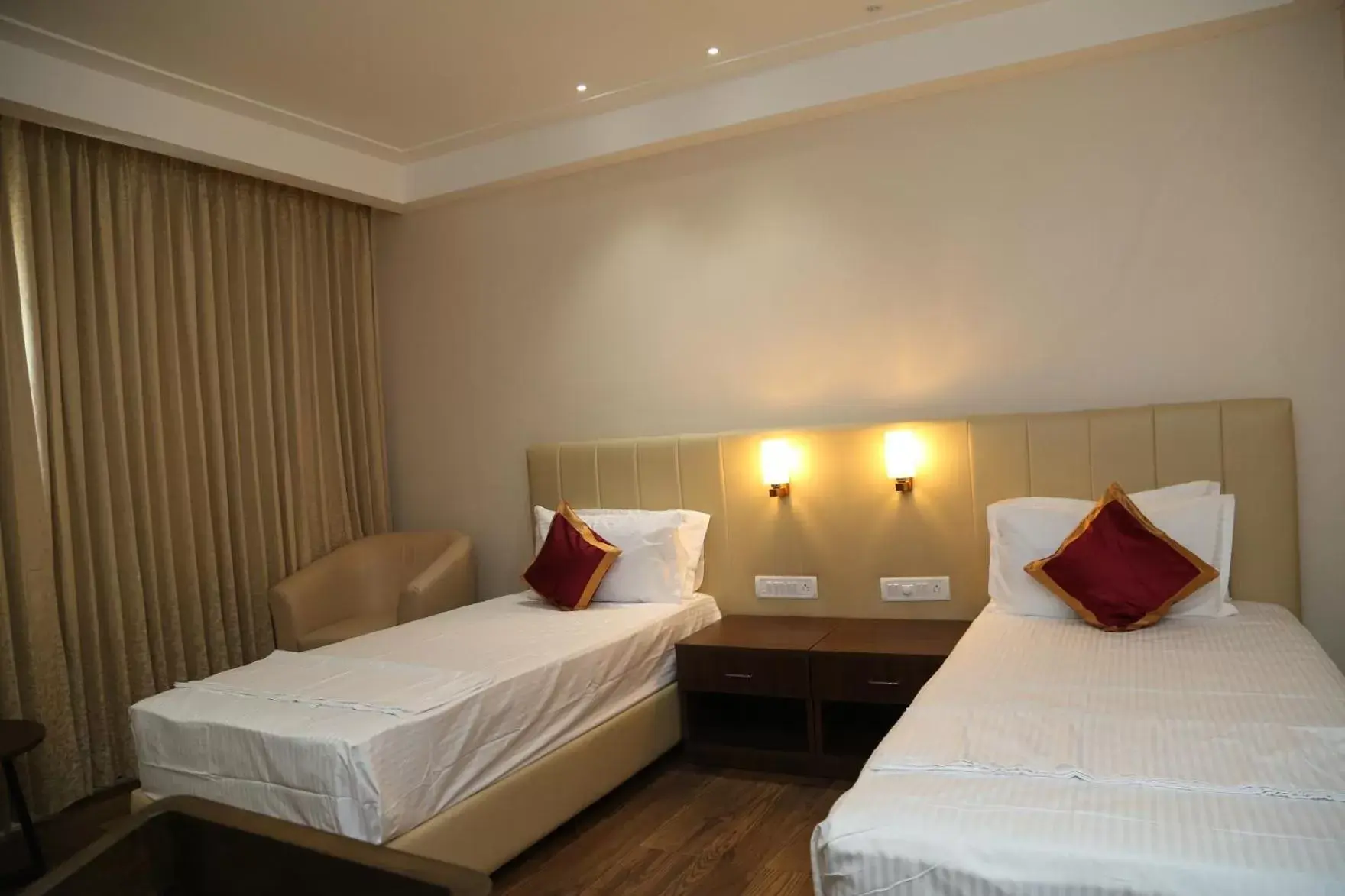 Bed in Hotel Skanda Palace Bed in Hotel Skanda Palace