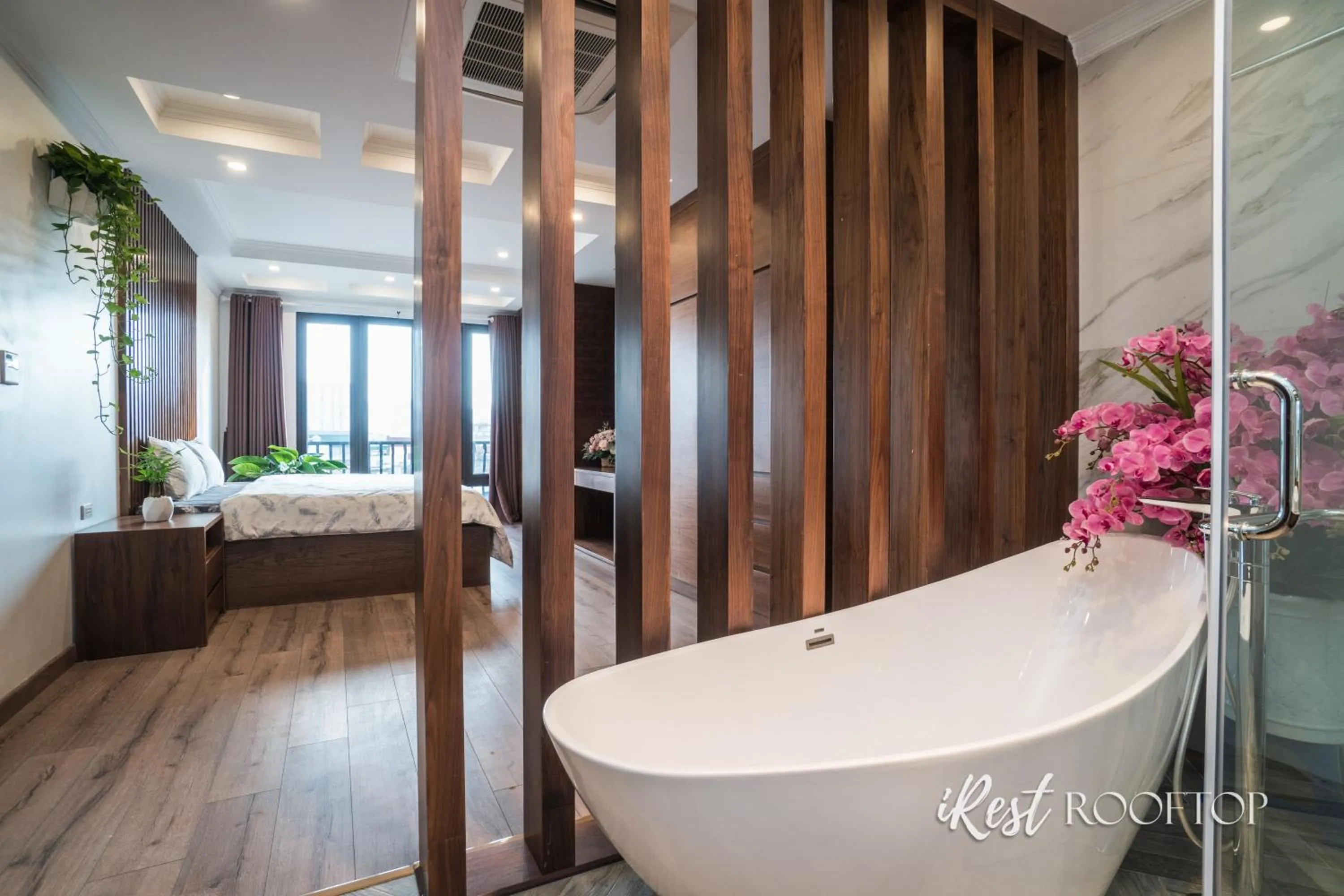 Bed in Irest Apartment