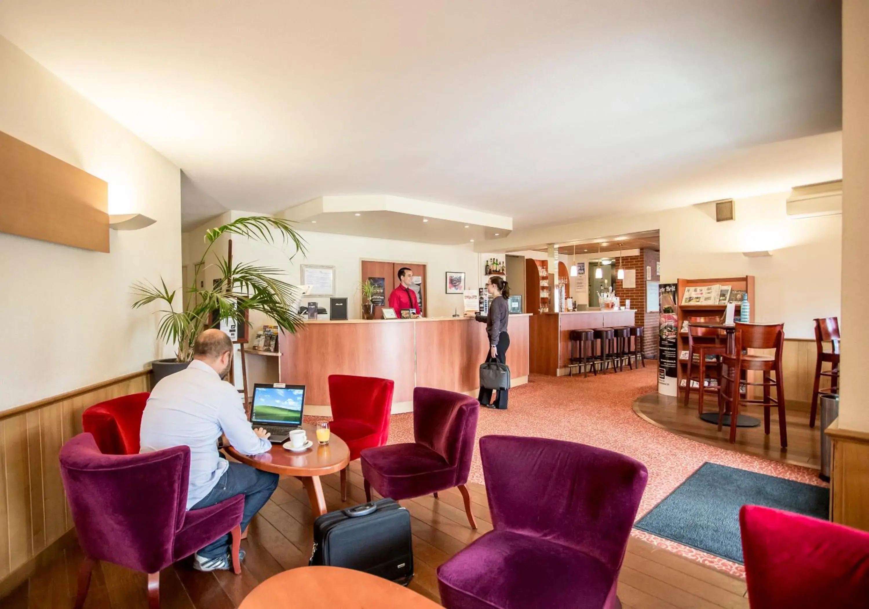 Lobby or reception, Lobby/Reception in Brit Hotel Rennes Le Castel