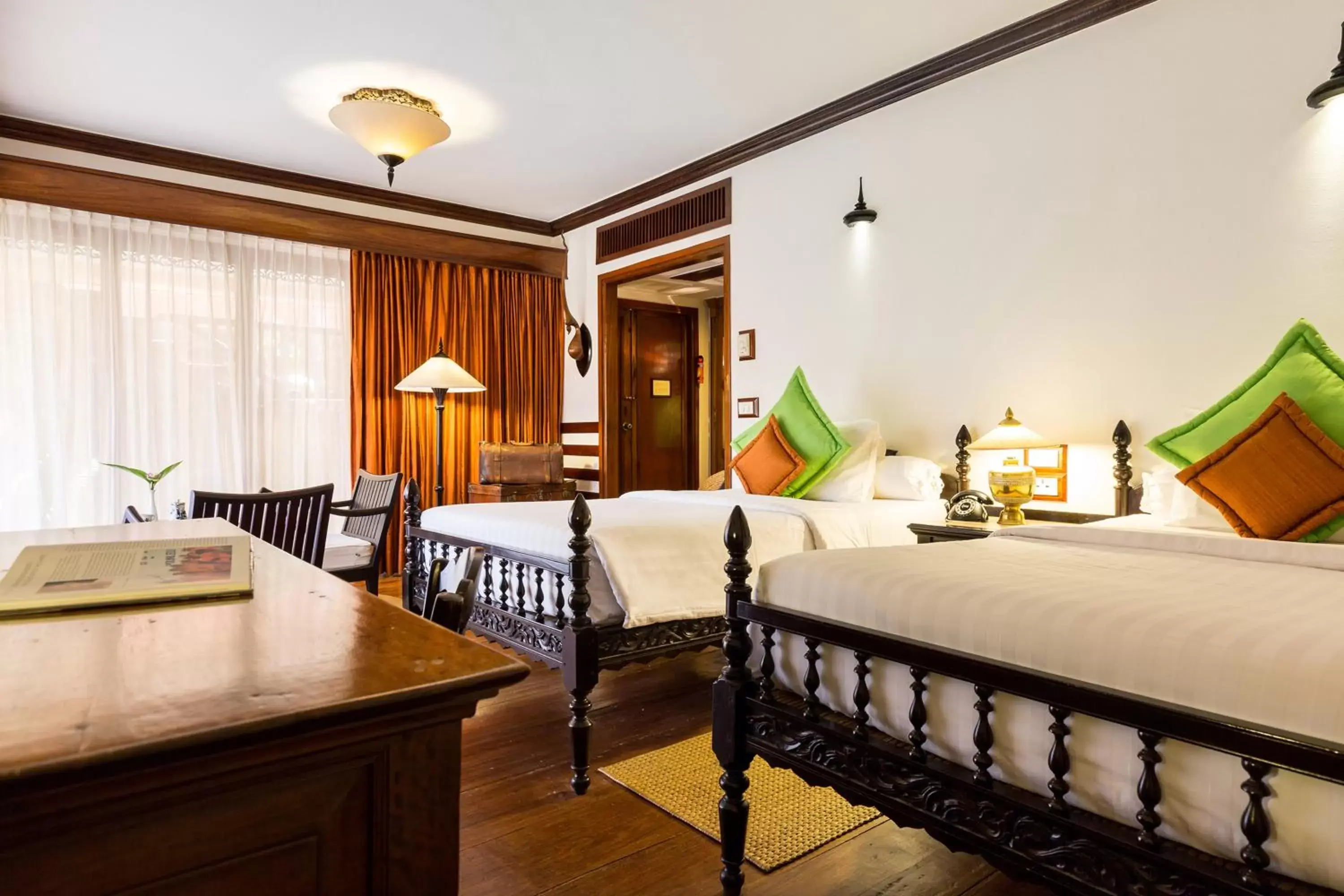 Bed in Angkor Village Hotel