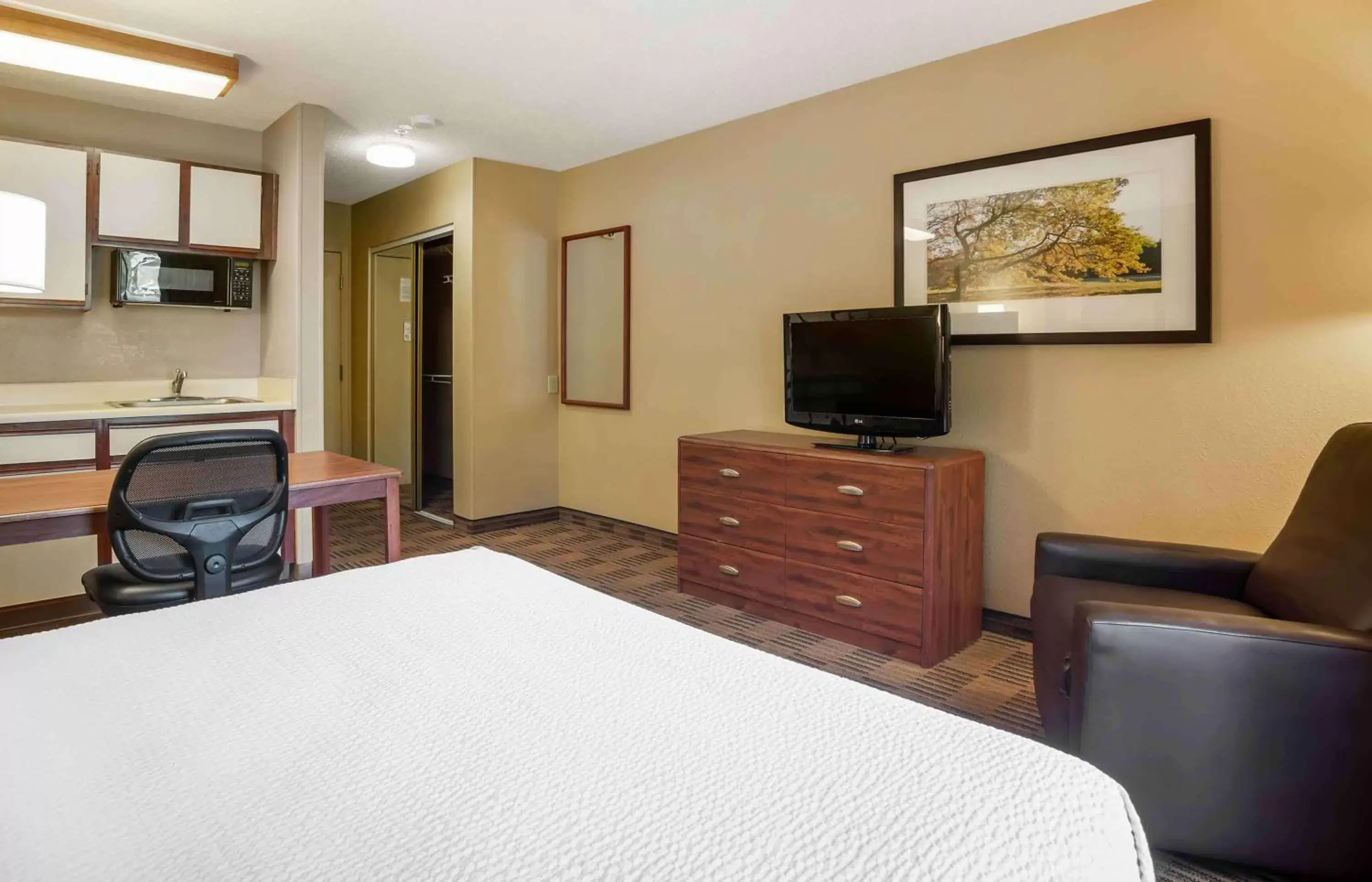 Bedroom, TV/Entertainment Center in Extended Stay America Select Suites - Columbia - Gateway Drive