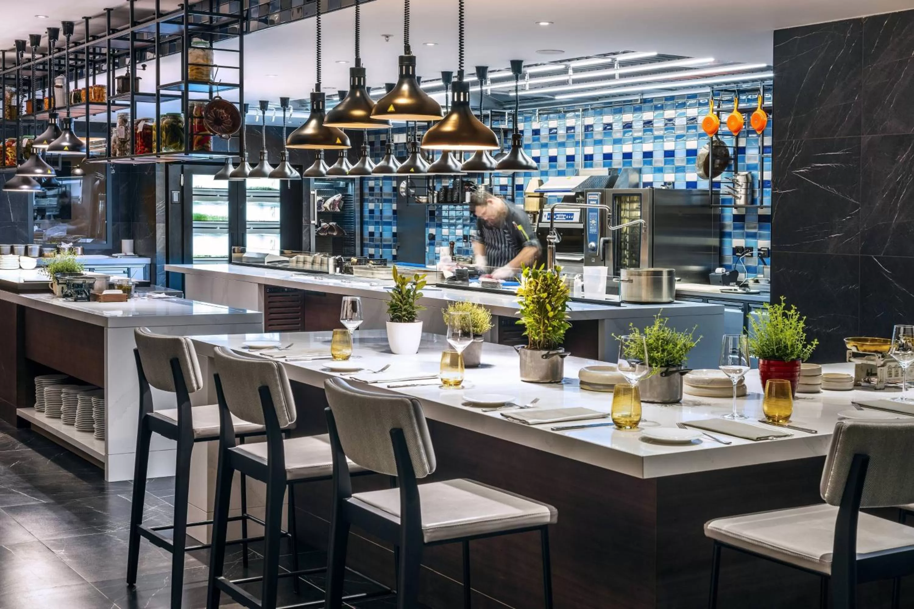 Kitchen or kitchenette in Prague Marriott Hotel