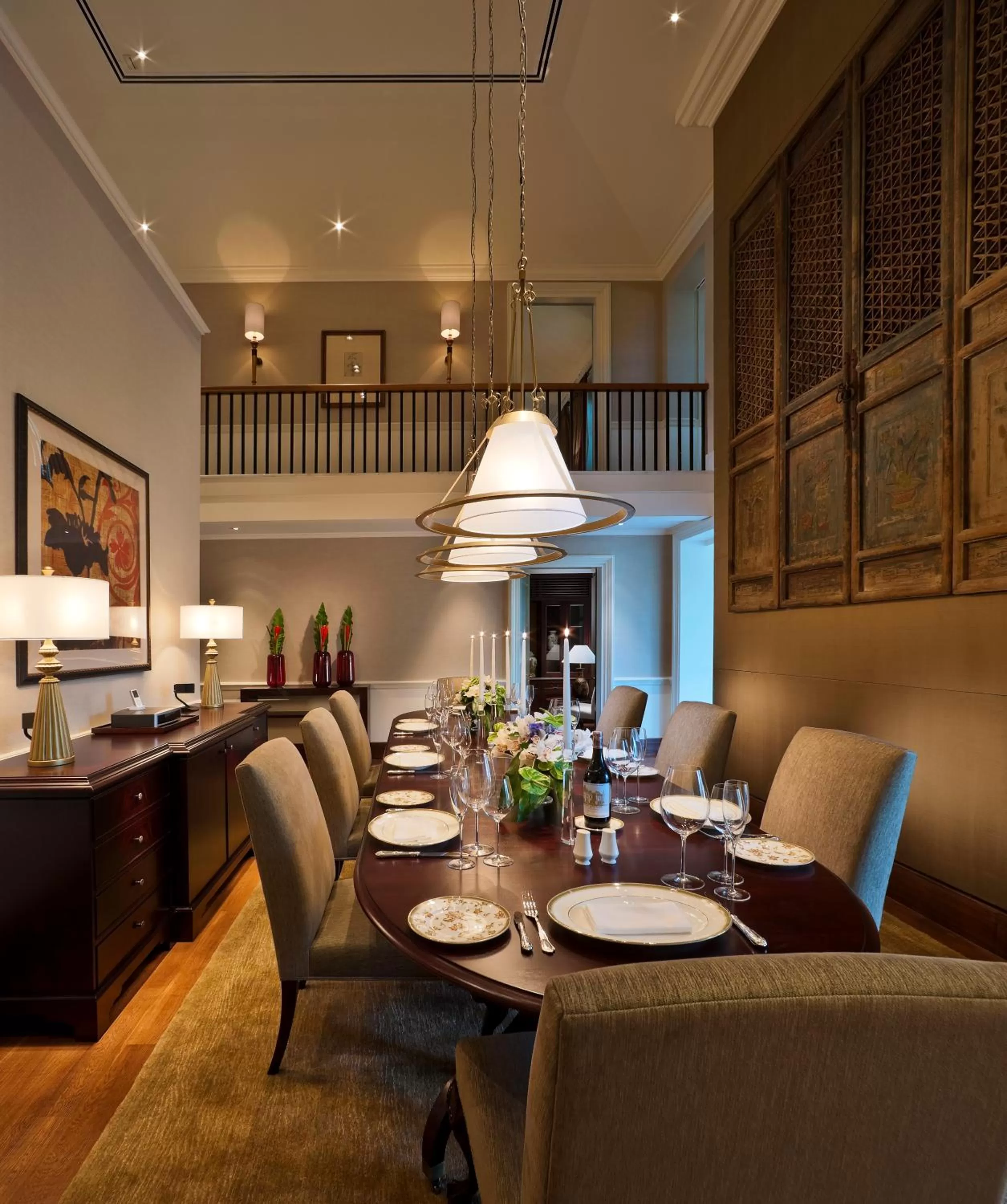 Dining area in Capella Singapore
