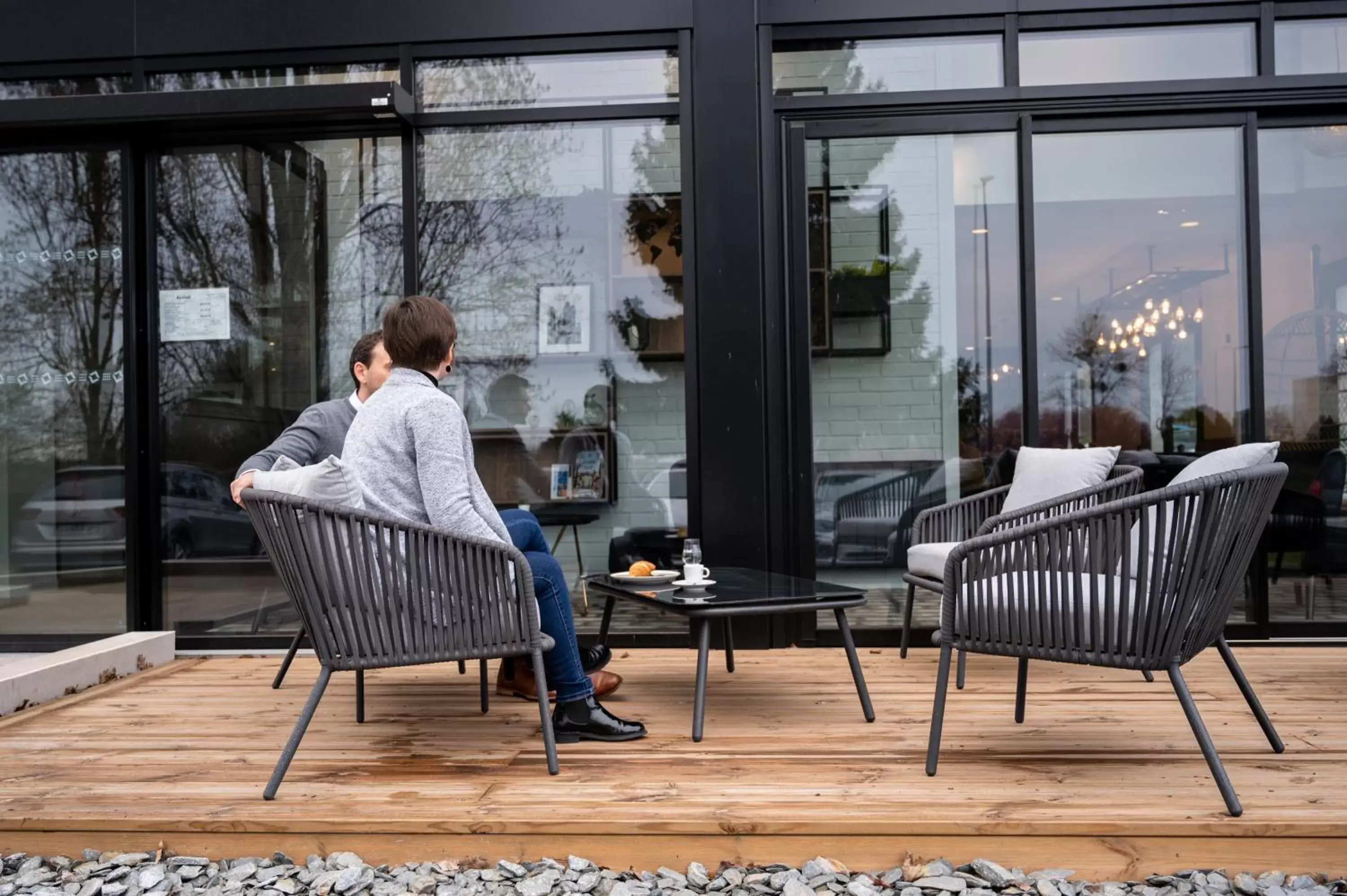 Patio in Kyriad Hotel Laval