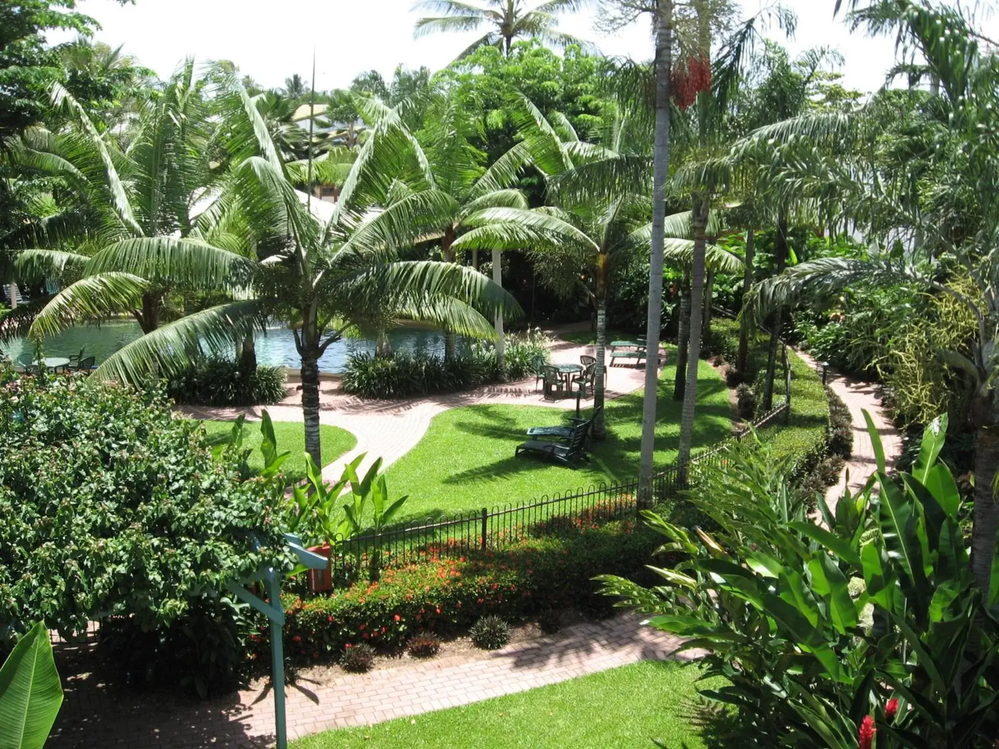 Garden view in Cairns Beach Resort