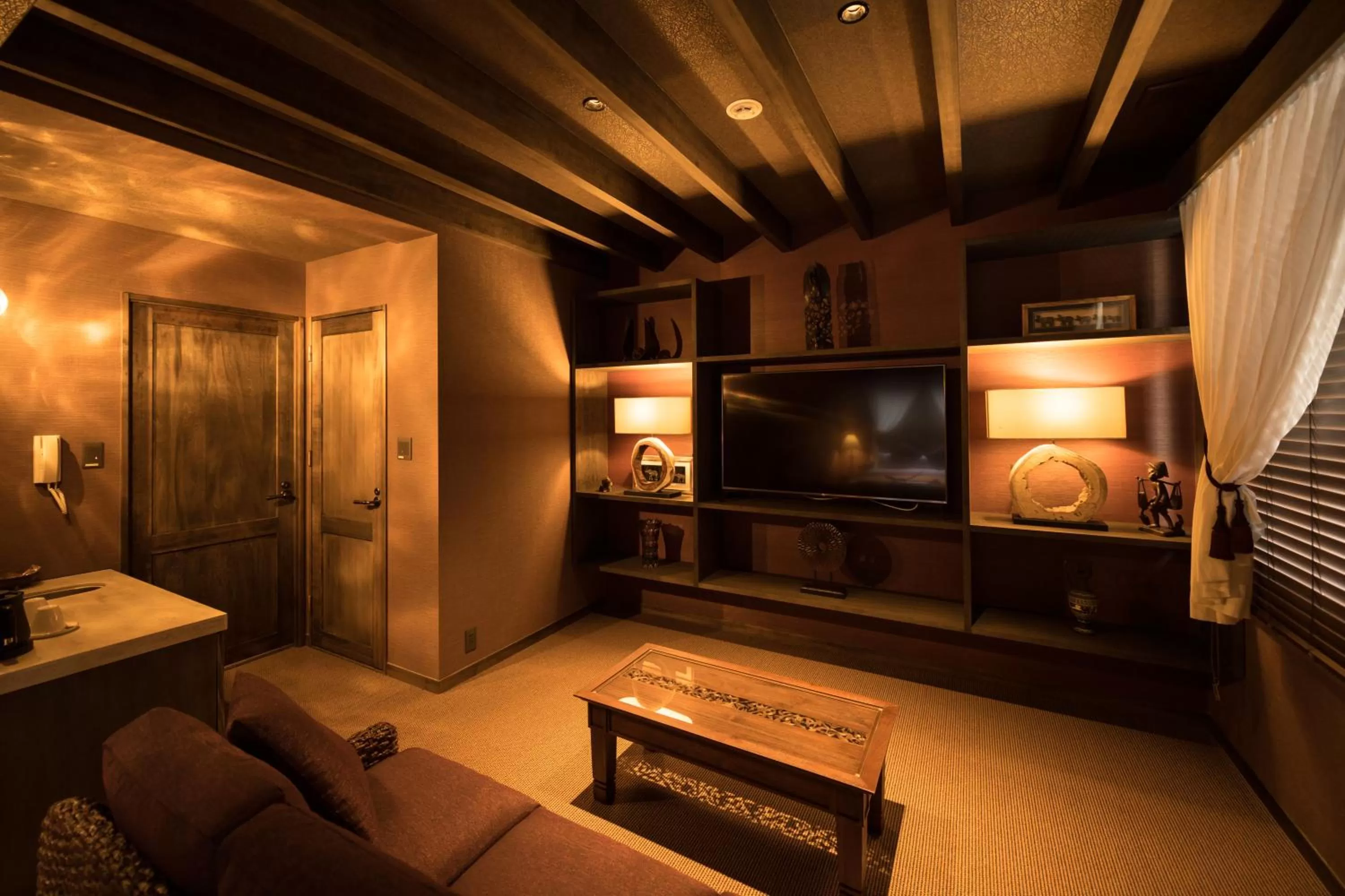 Living room, Bed in HOTEL SHIKISAI KYOTO