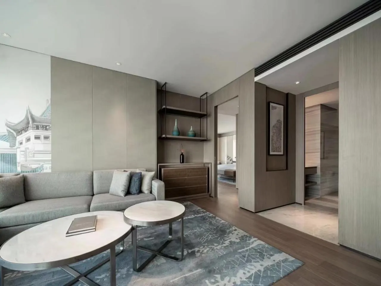 Living room in Wuhan Marriott Hotel Hankou