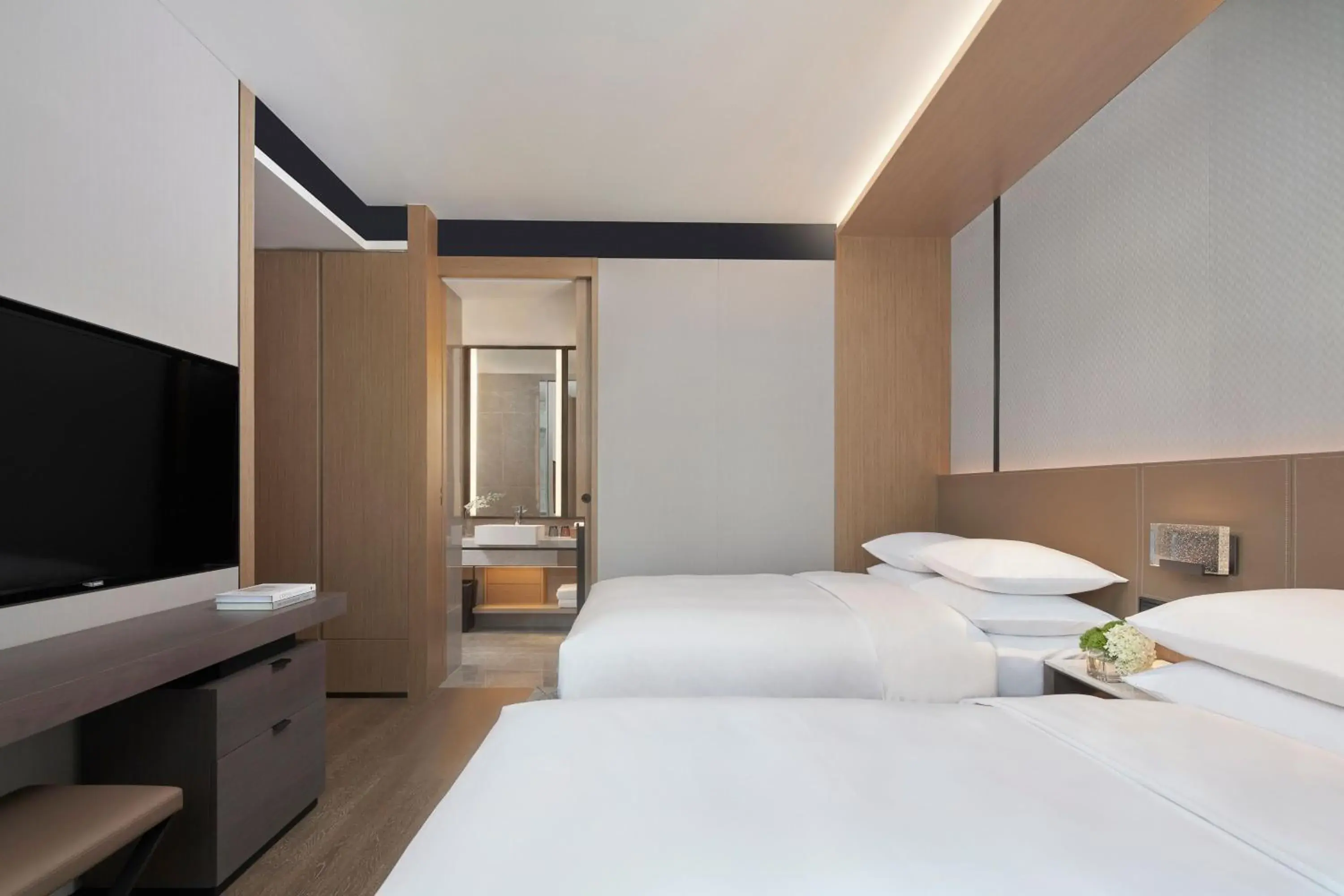Bedroom, Bed in The Meixi Lake, Changsha Marriott Executive Apartments