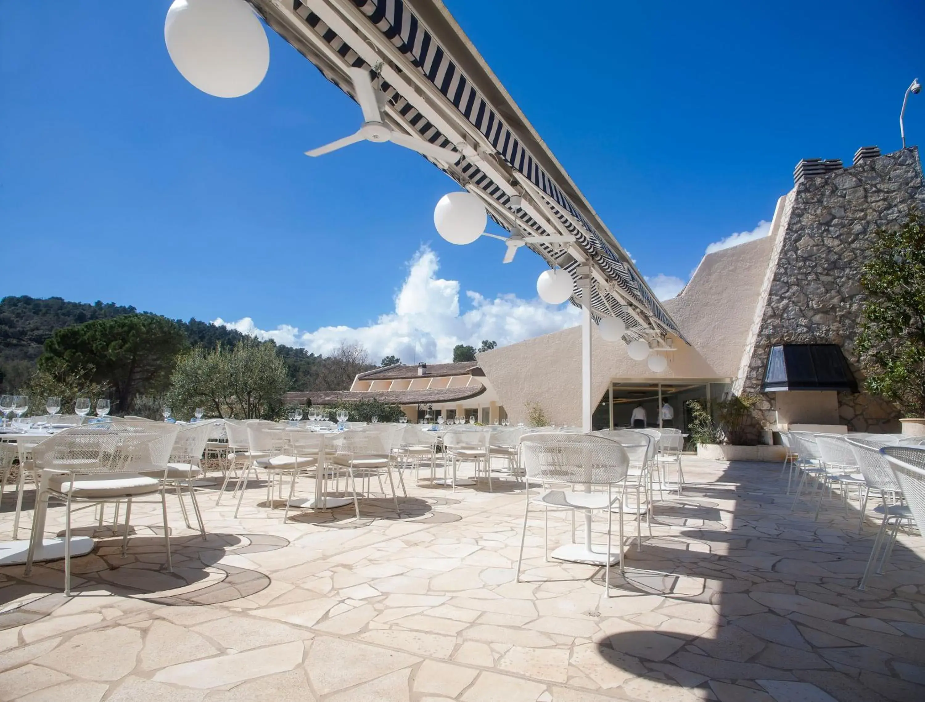 Balcony/Terrace in Hotel Restaurant La Vague de Saint Paul & Spa