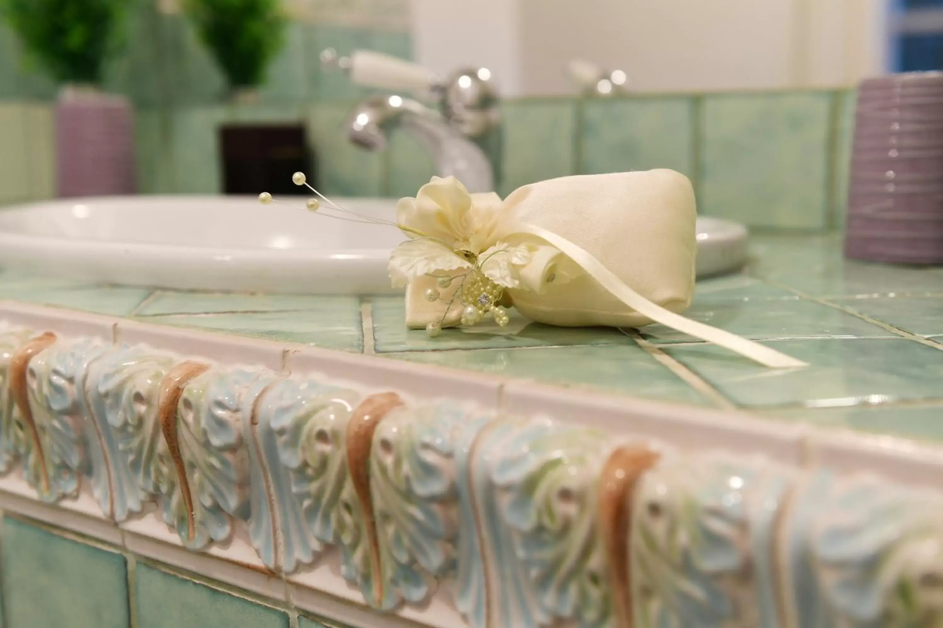 Decorative detail, Bathroom in Casa Suarè