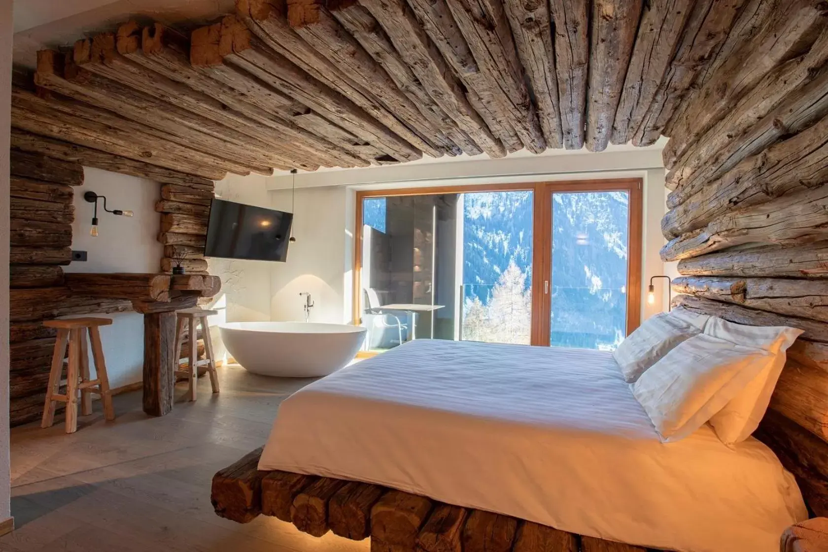 Double Room with Mountain View in Hotel Chalet Al Foss