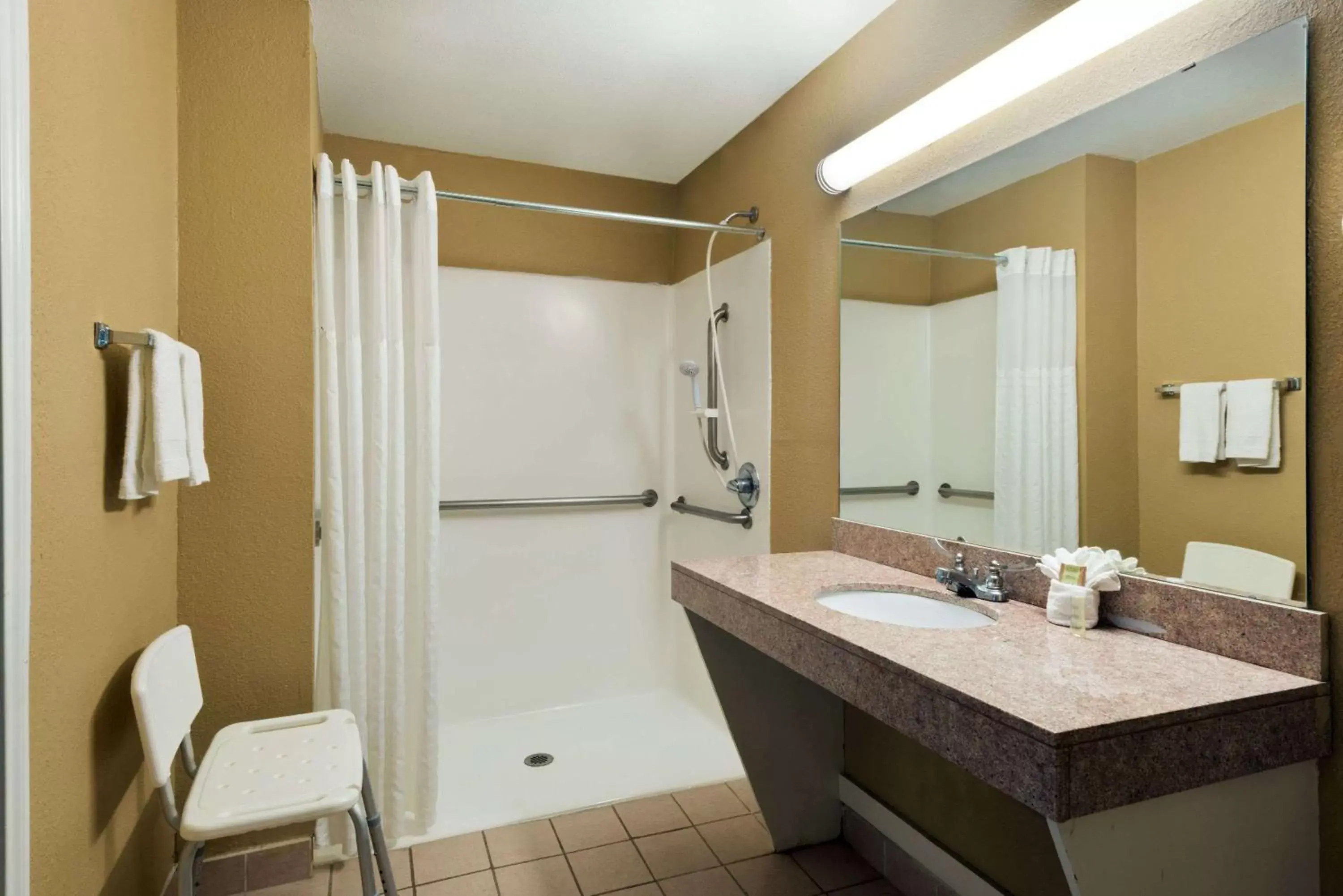 On site, Bathroom in Super 8 by Wyndham San Antonio/Riverwalk Area