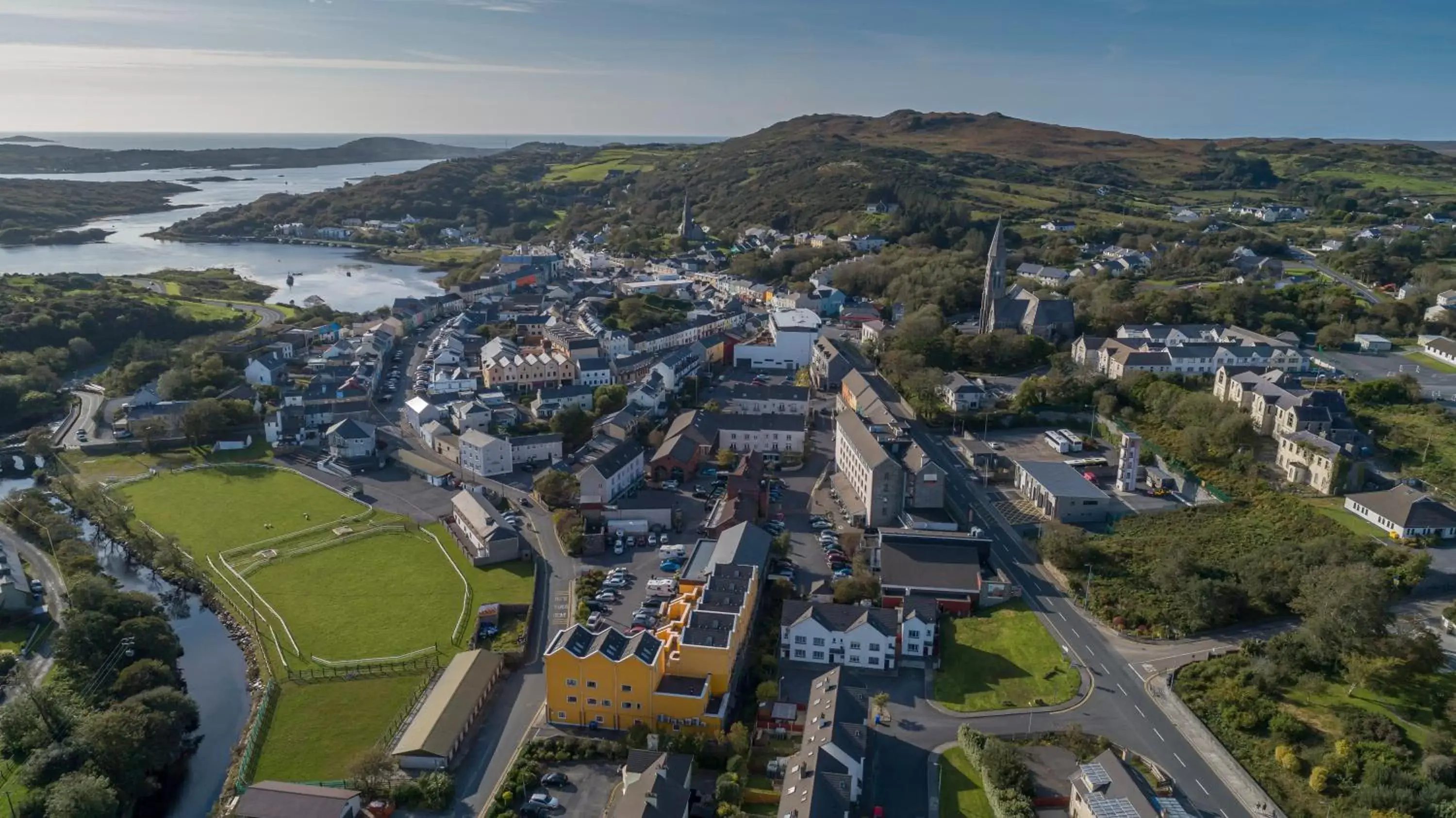 Landmark view, Bird's-eye View in Clifden Station House Hotel