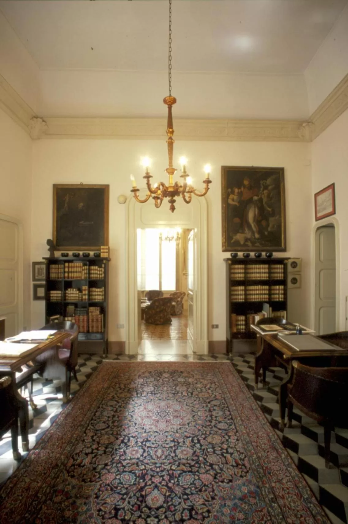 Library in Palazzo Bernardini Suites