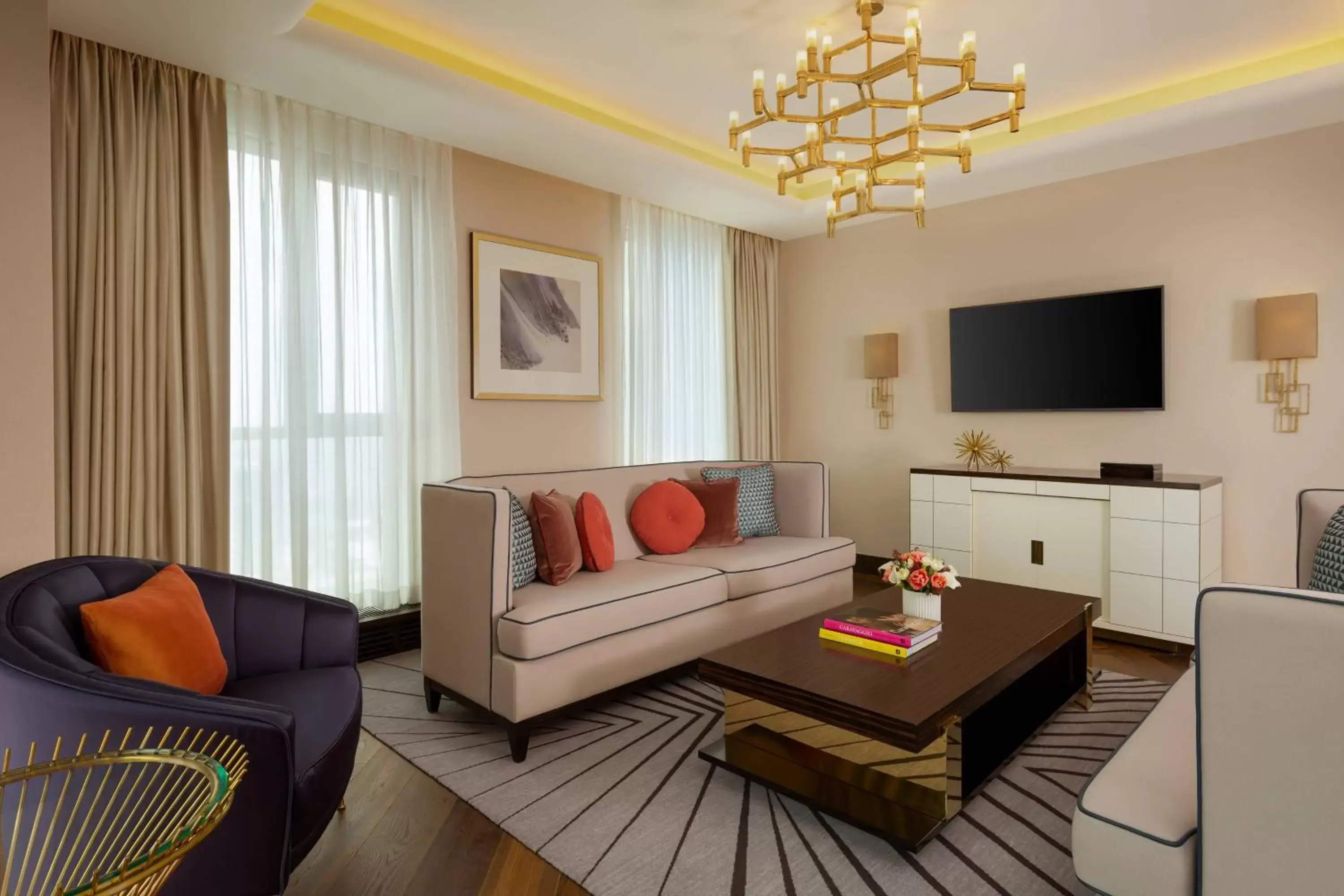 Living room, Seating Area in The Ritz-Carlton, Astana