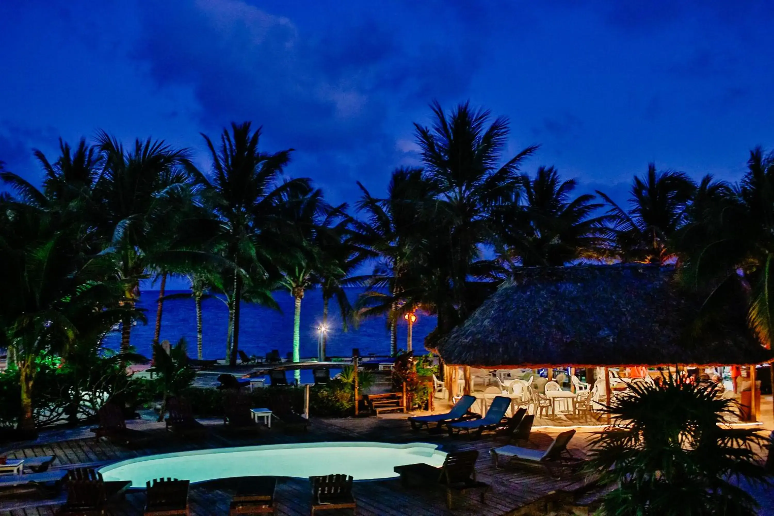 Night, Swimming Pool in Caribbean Villas Hotel