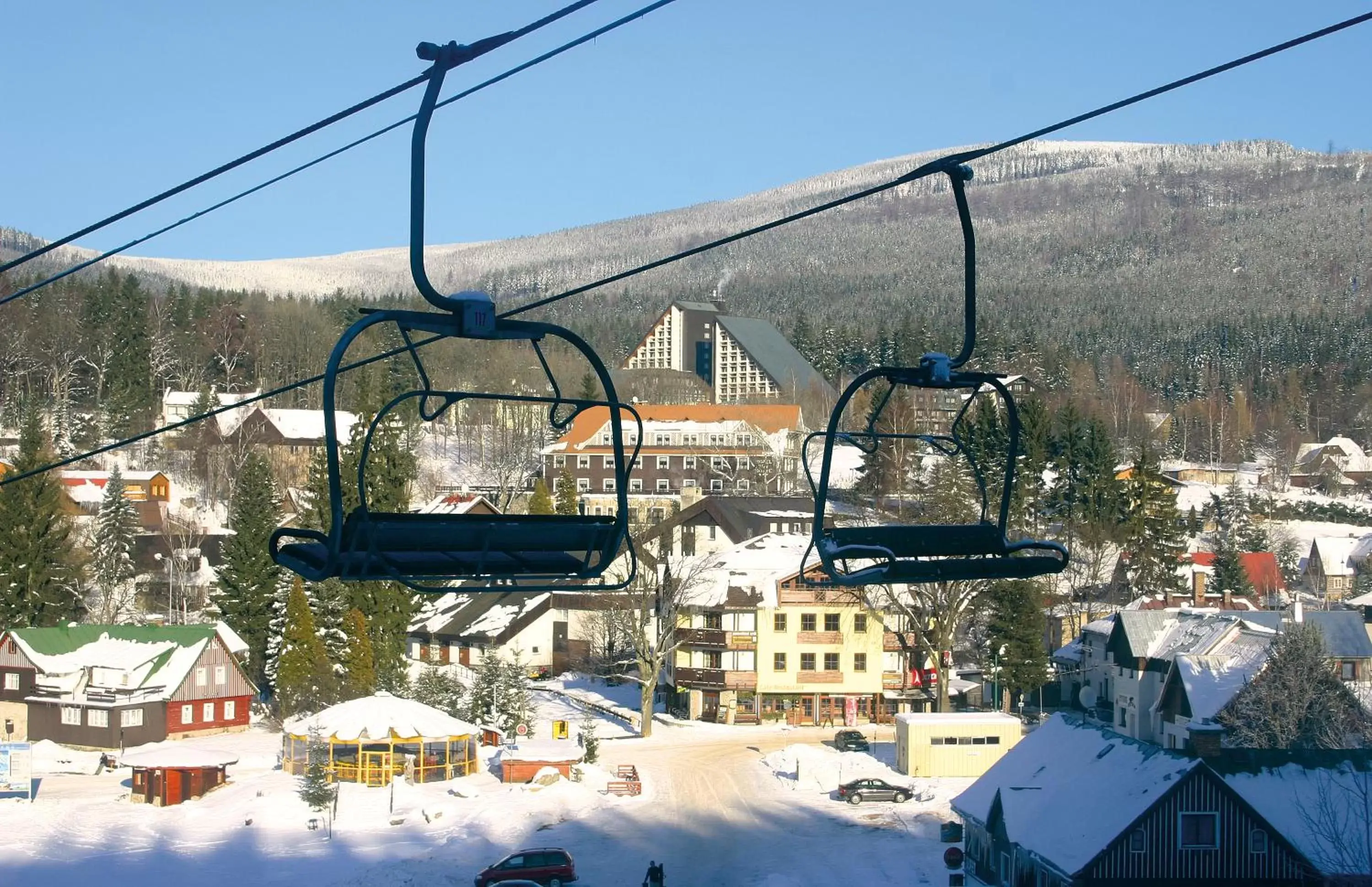 Skiing, Winter in OREA Resort Sklář Harrachov