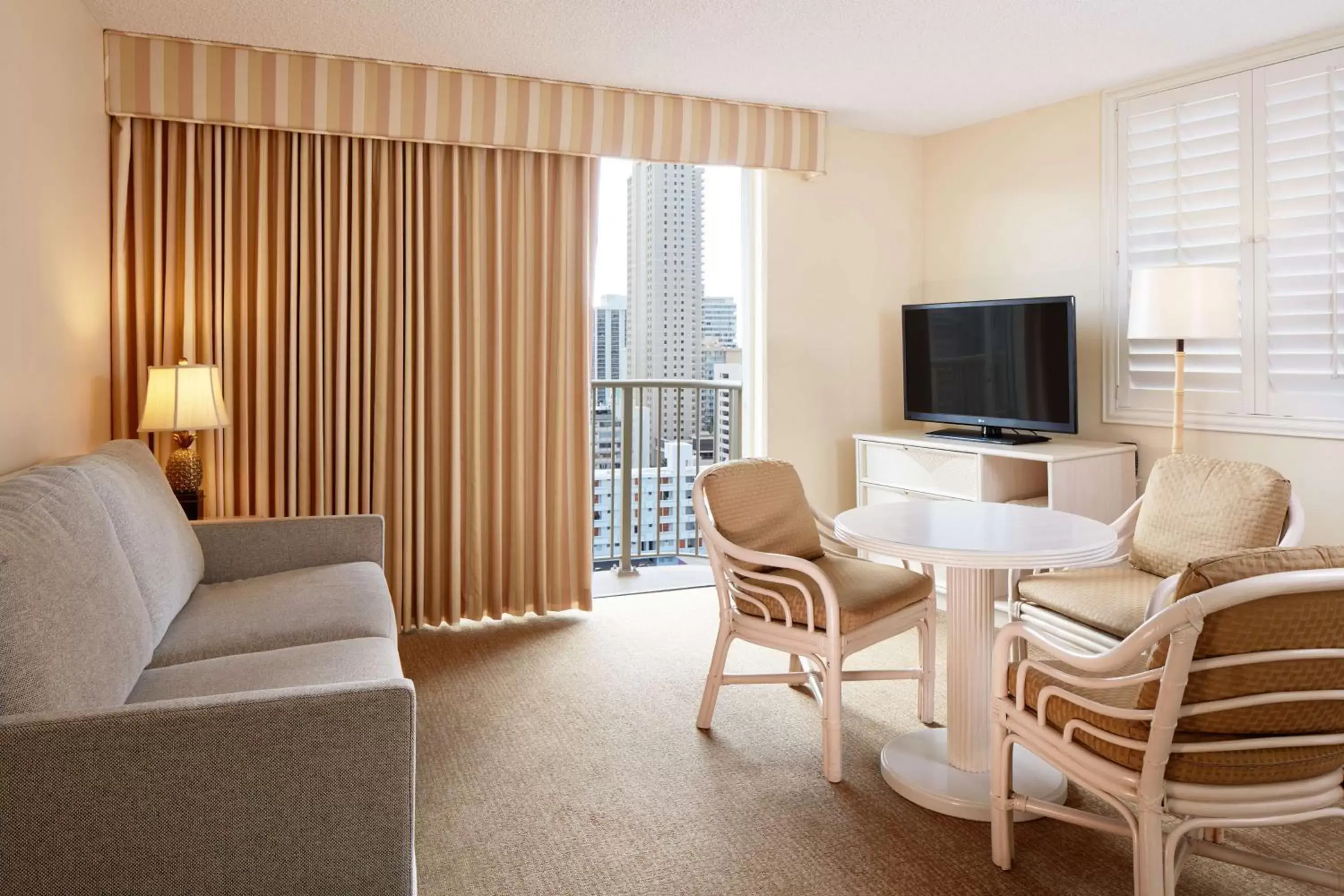 Bedroom, Seating Area in OHANA Waikiki East by OUTRIGGER