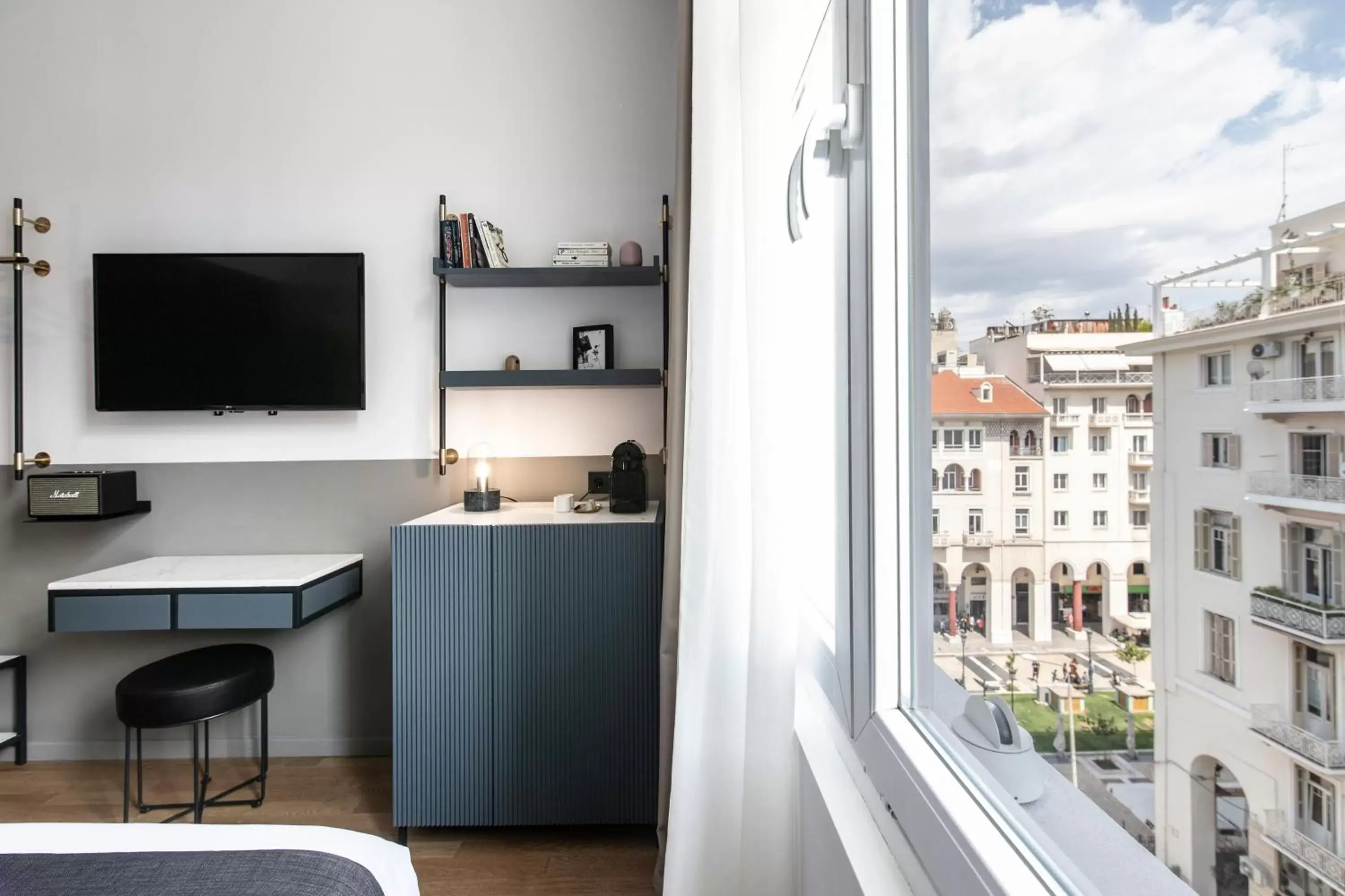 Library, TV/Entertainment Center in The Modernist Thessaloniki