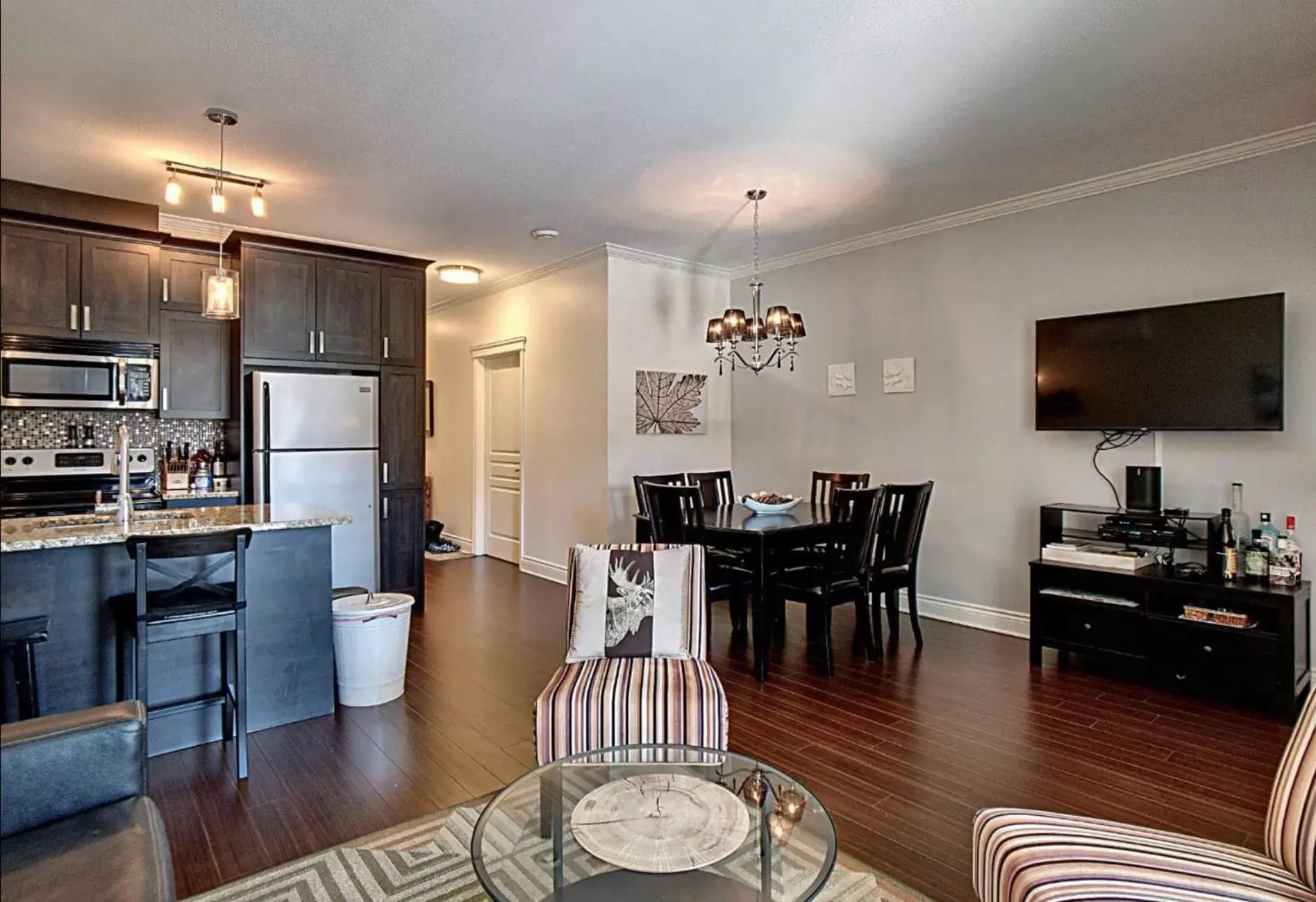 Living room in Le Champlain Condo-Hôtel