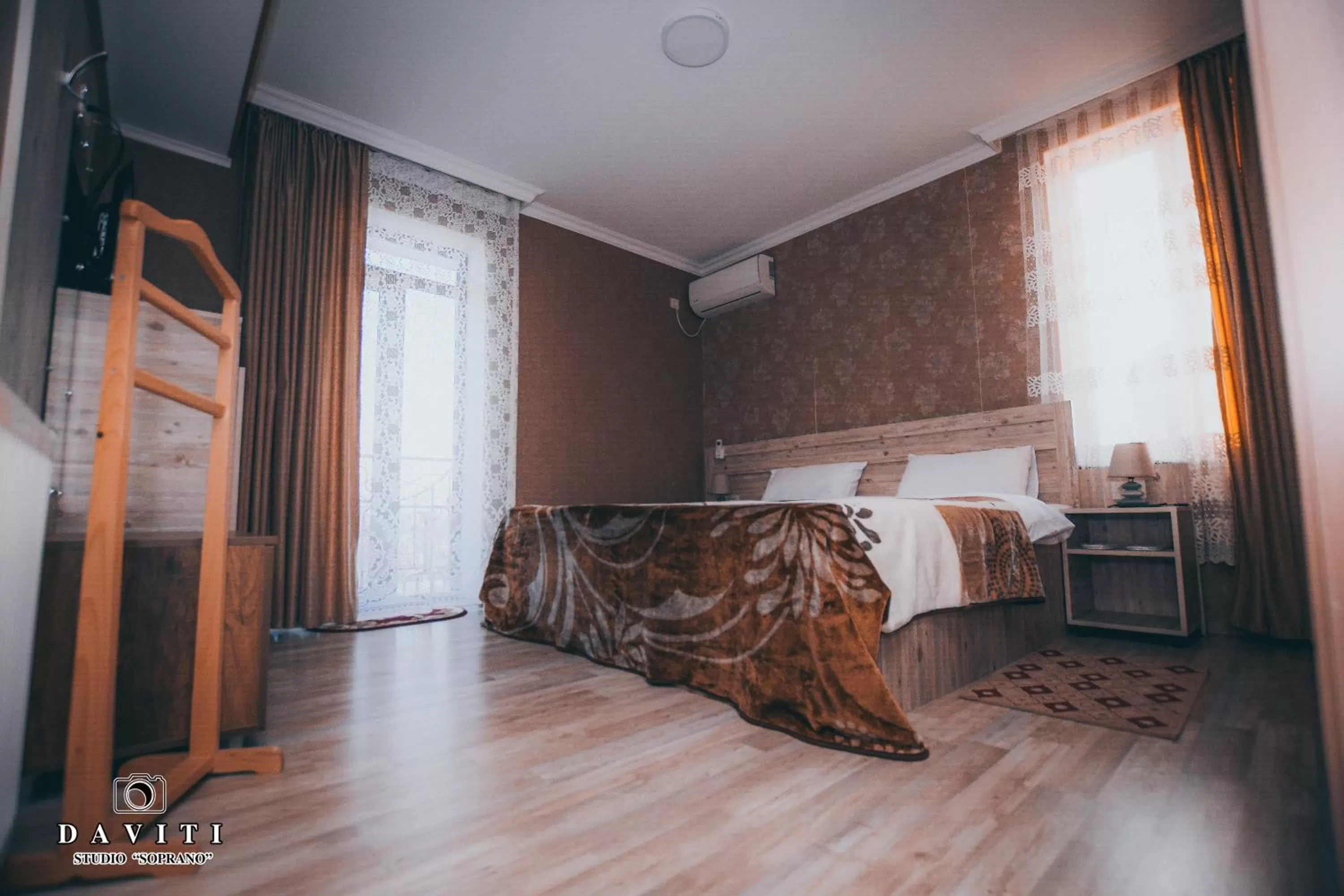 Bed in Hotel Tskhumi