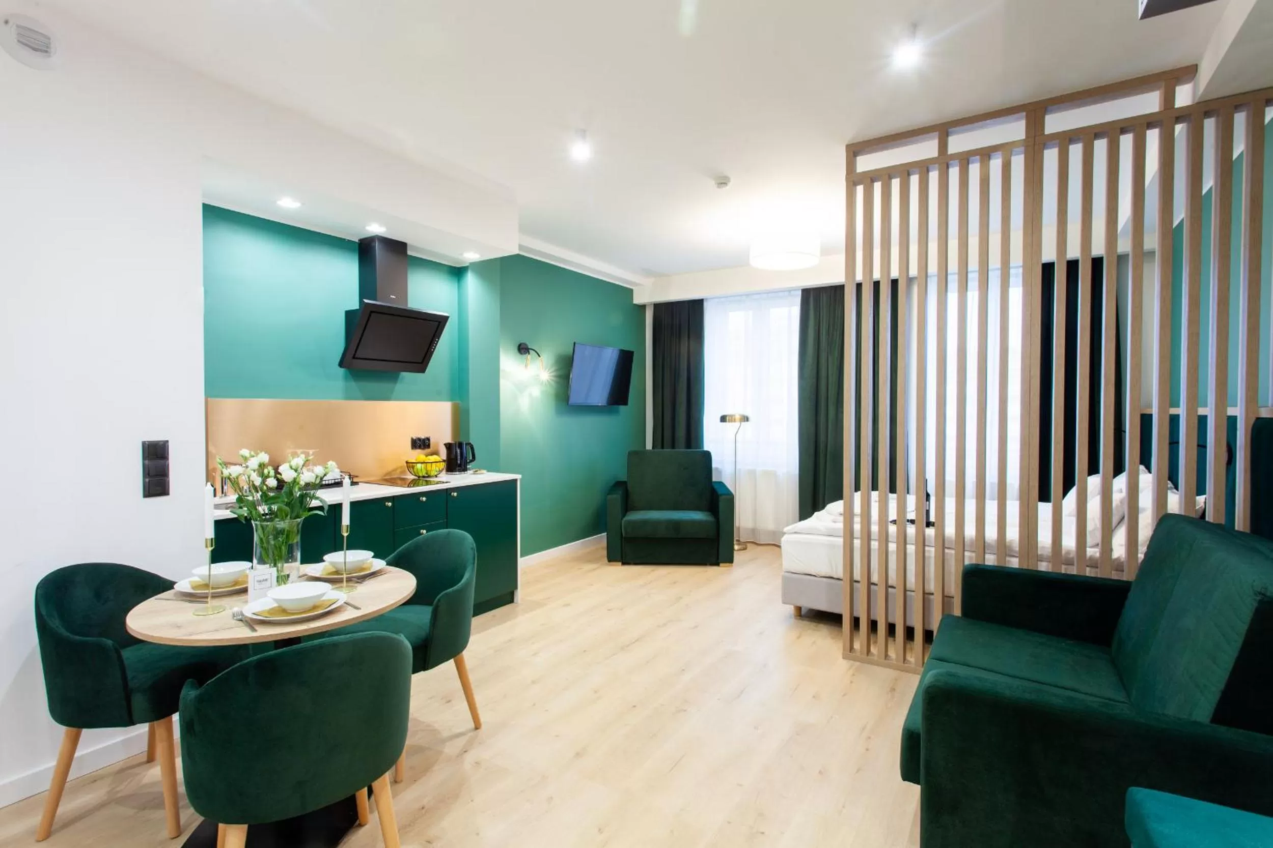 Bed in SQUARE APARTMENTS GDYNIA