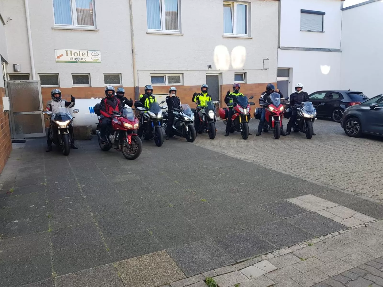 group of guests in Landgasthaus Klosterhof