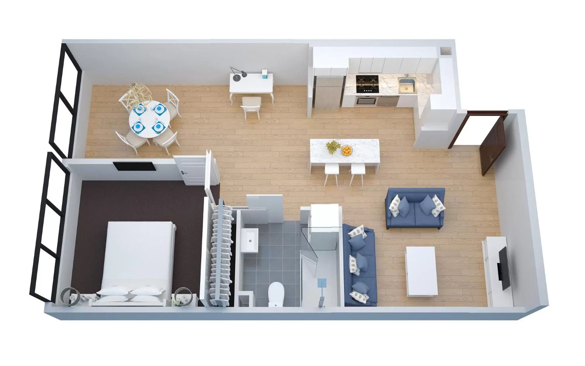 Floor plan in The Hamptons Apartments - Port Melbourne
