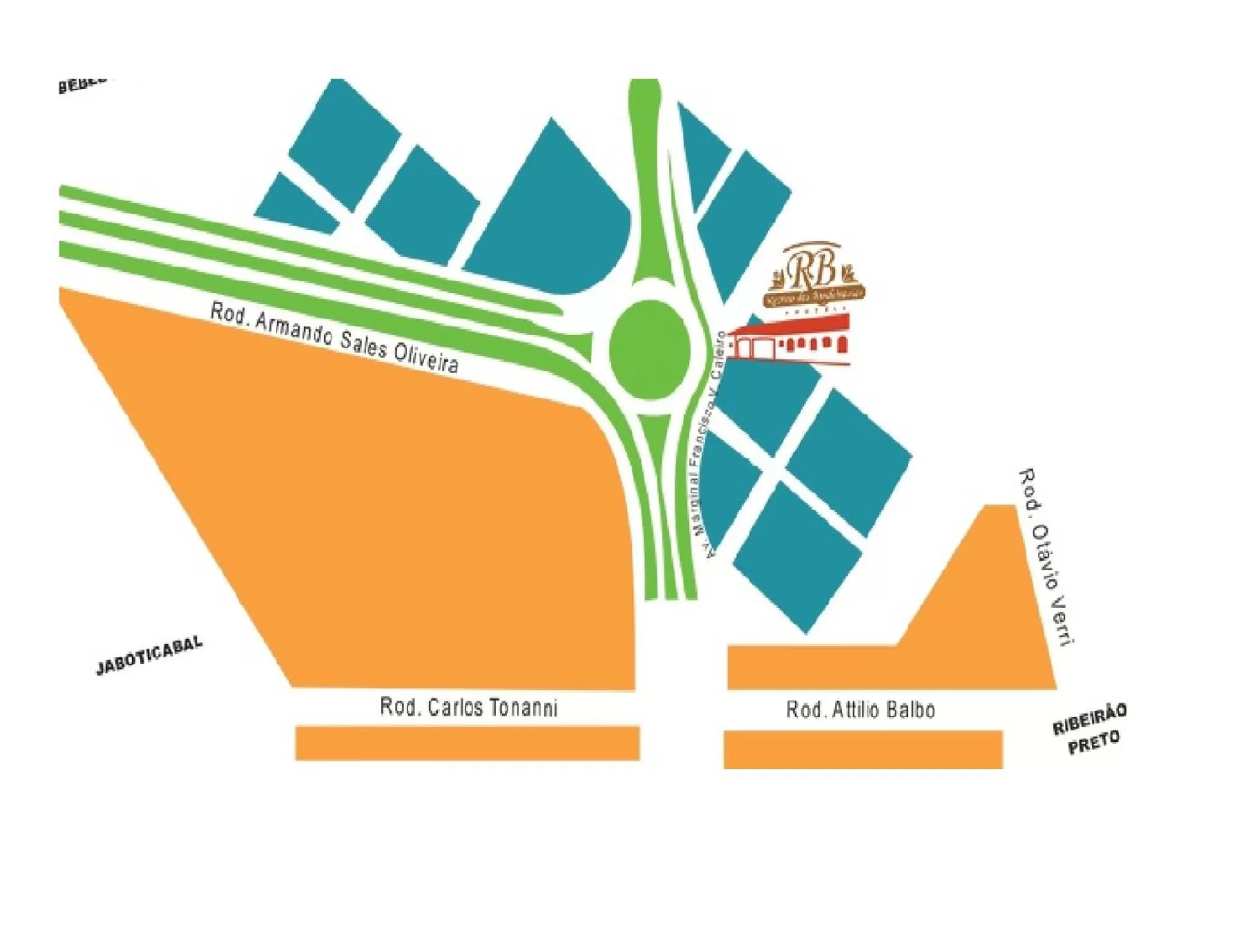 Location in Hotel Recreio dos Bandeirantes