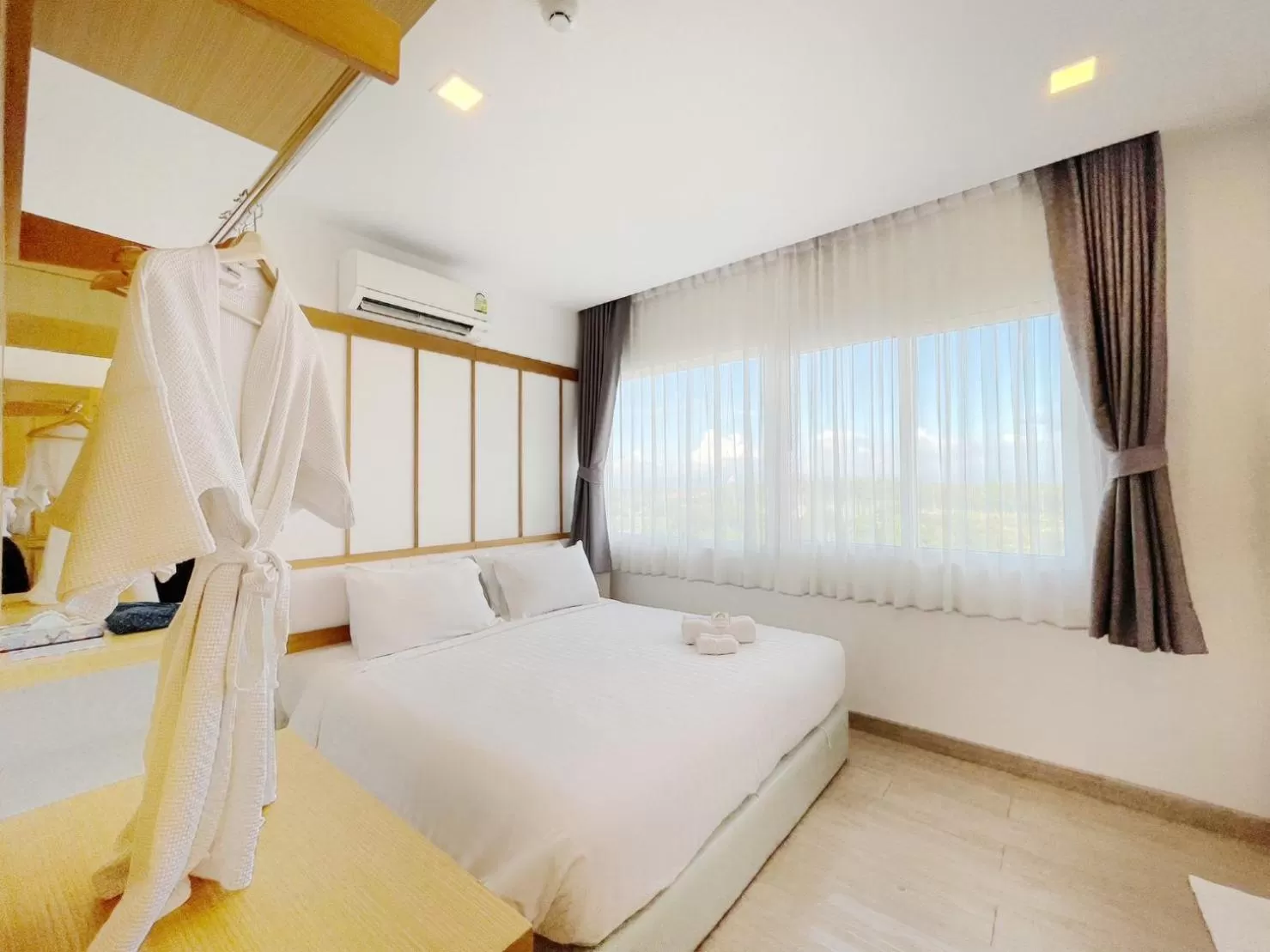 Bed in Hinoki Hotel - ONSEN Chiang Mai