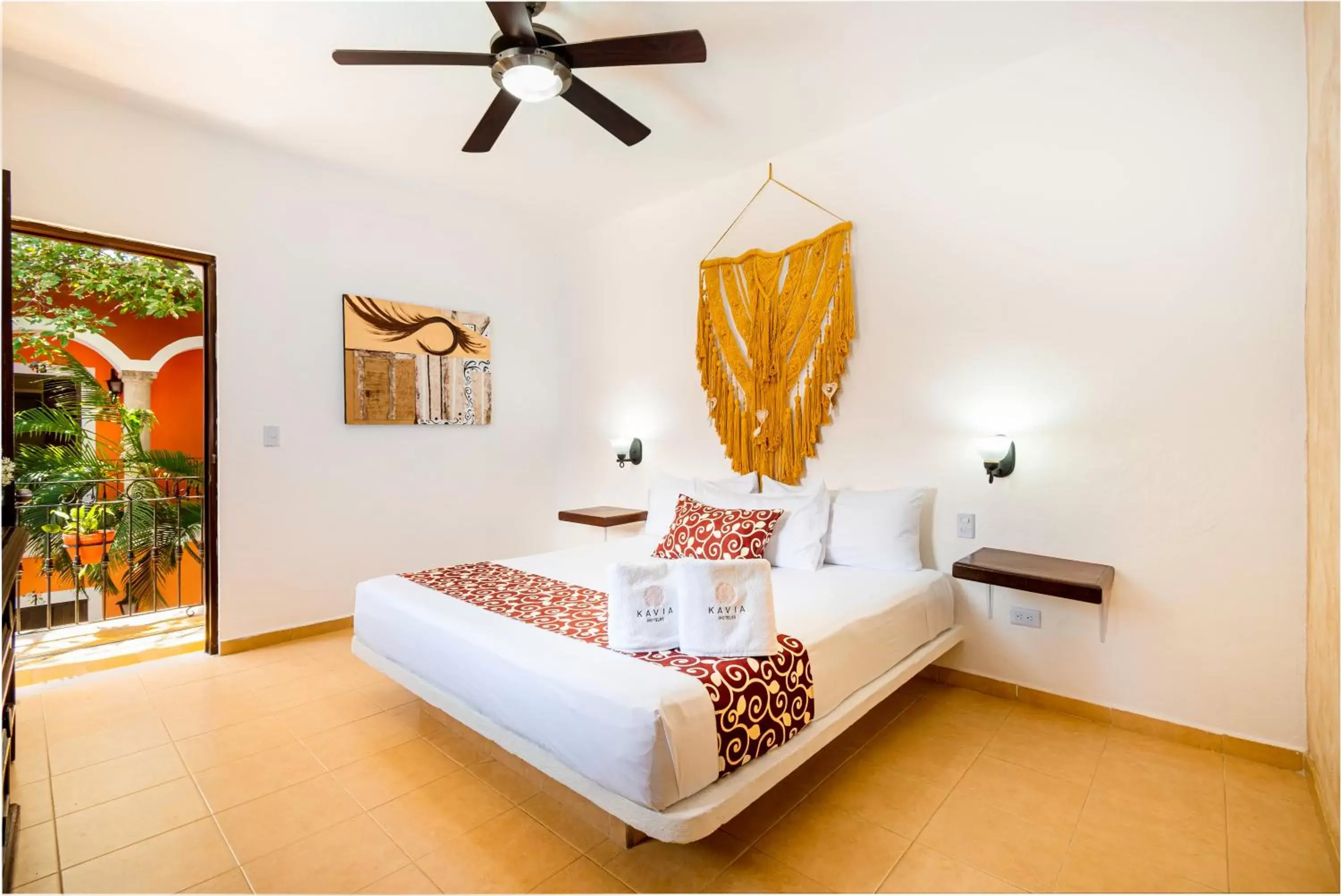 Bed in Hotel Casa de las Flores Bed in Hotel Casa de las Flores