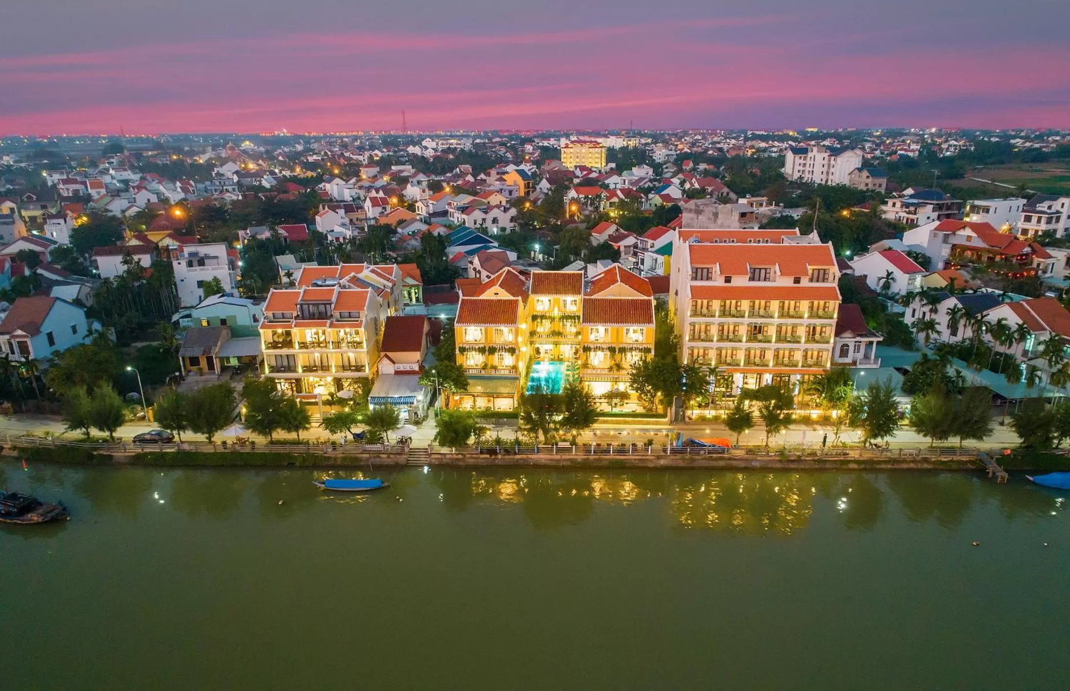 City view, Bird's-eye View in TRIPLE Riverside Villa Hotel HoiAn