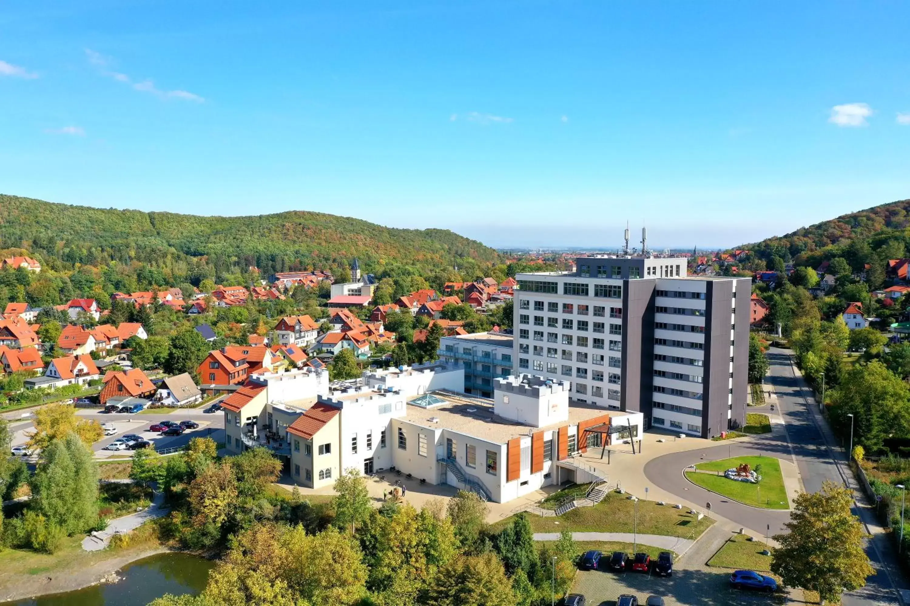 Property building, Bird's-eye View in Hasseröder Burghotel