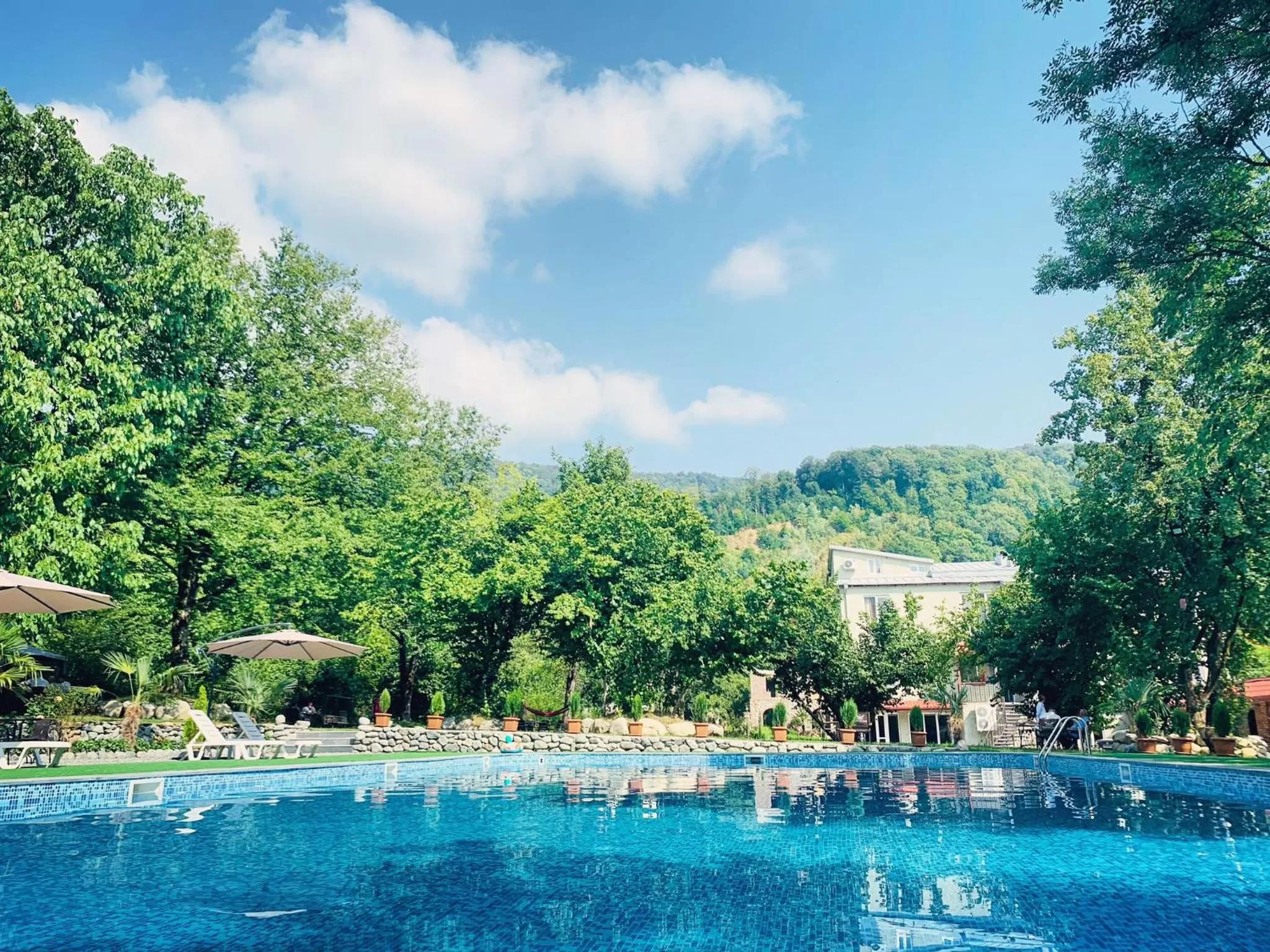 Swimming pool in Royal Palace Hotel, Lagodekhi