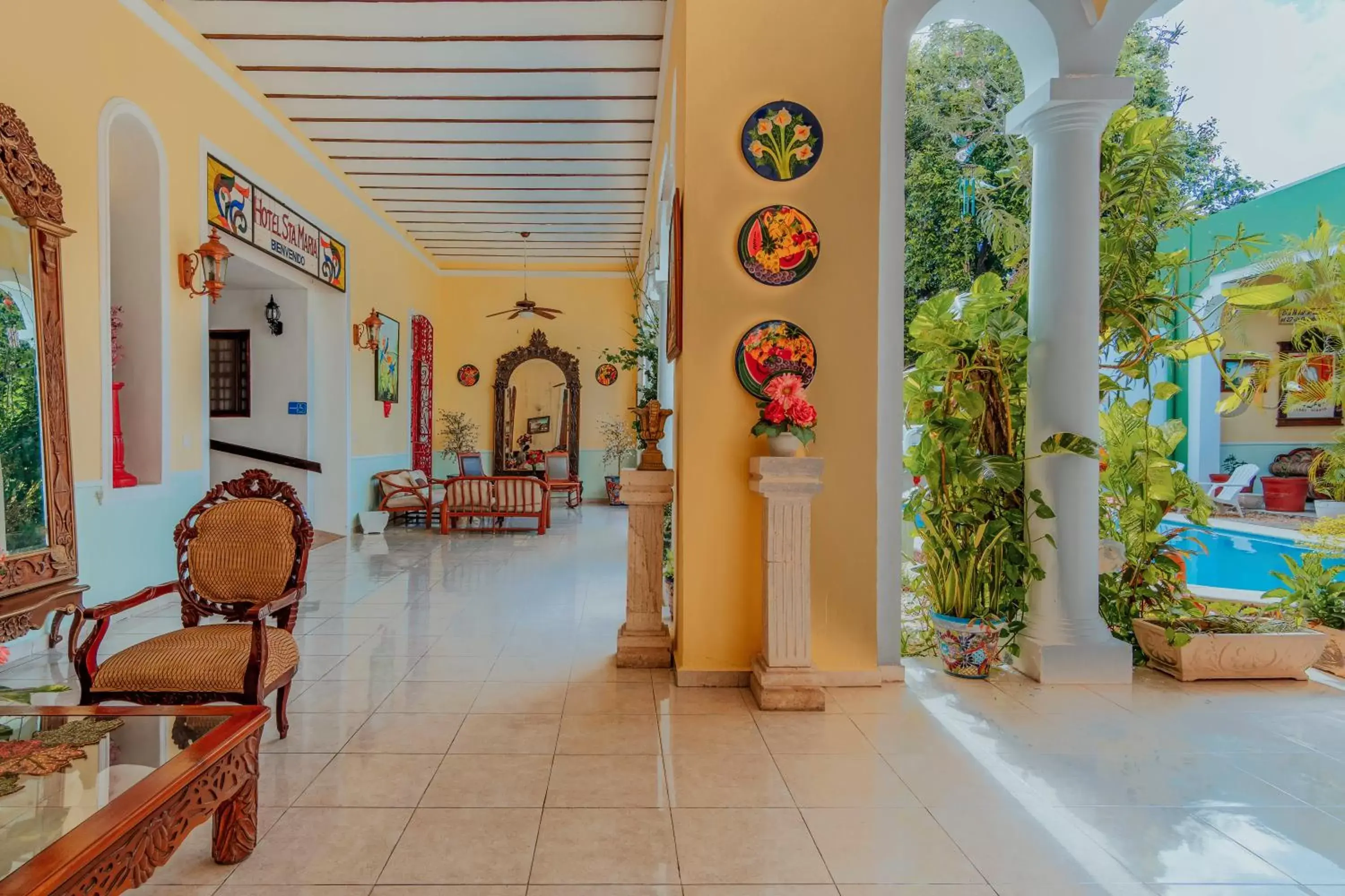 Lobby or reception in Hotel Santa María Mérida