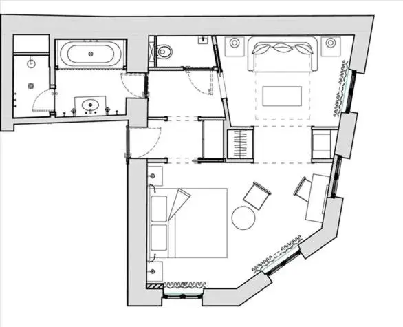 Floor Plan in La Chambre du Marais
