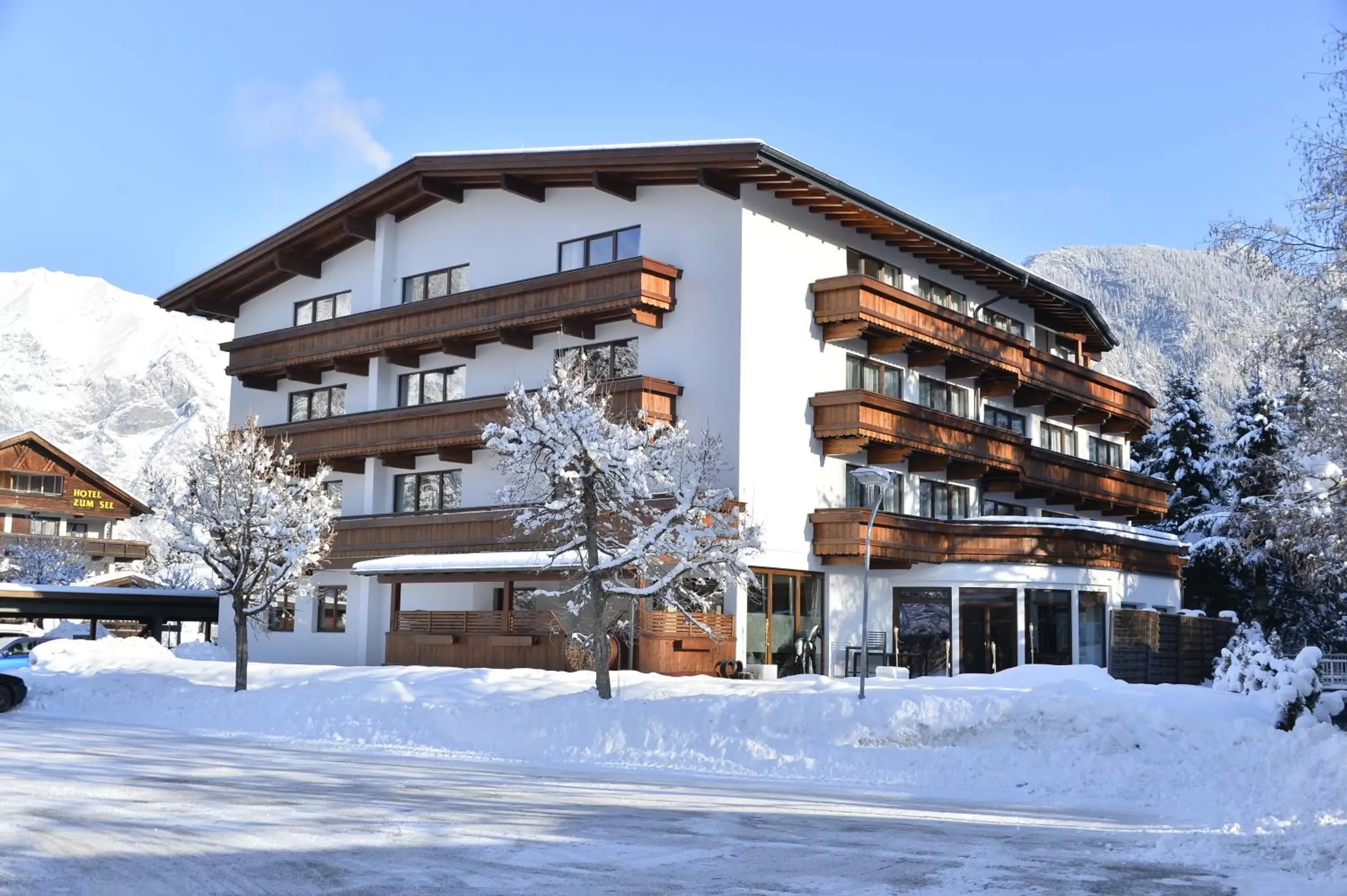 Property building, Winter in Hotel Alpennest