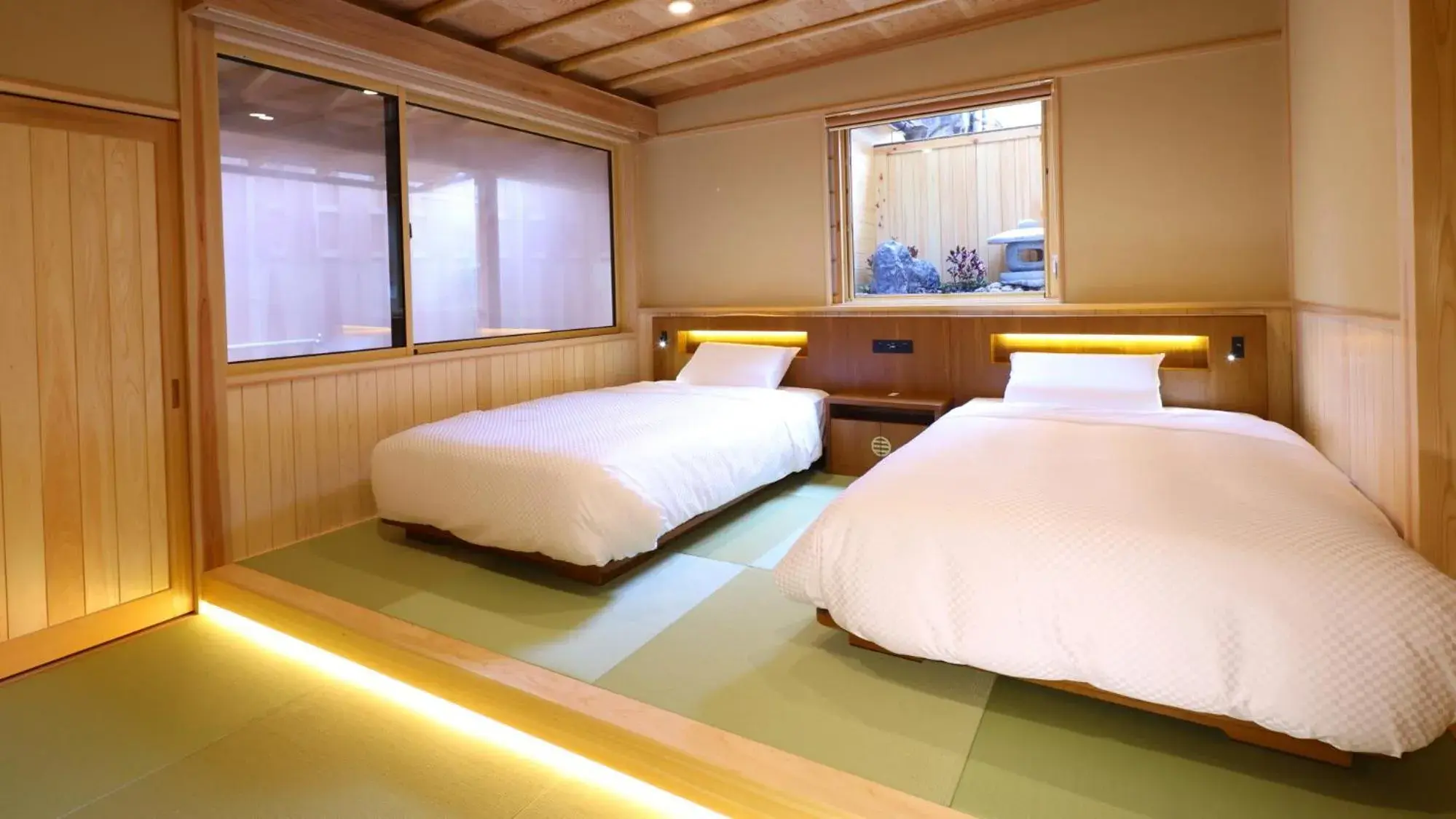 Bed in Shibu Onsen Kokuya