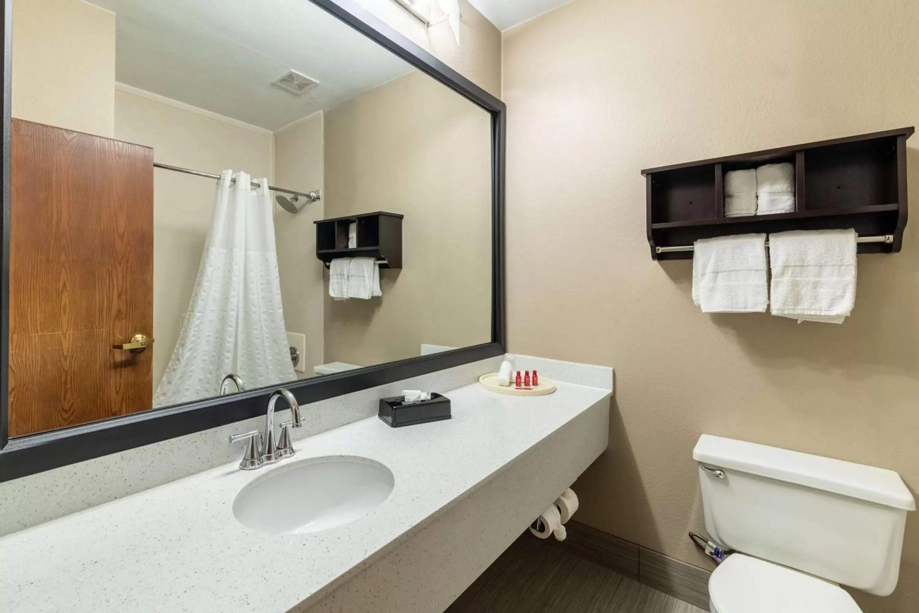 Bedroom, Bathroom in SureStay Plus Hotel by Best Western Plano