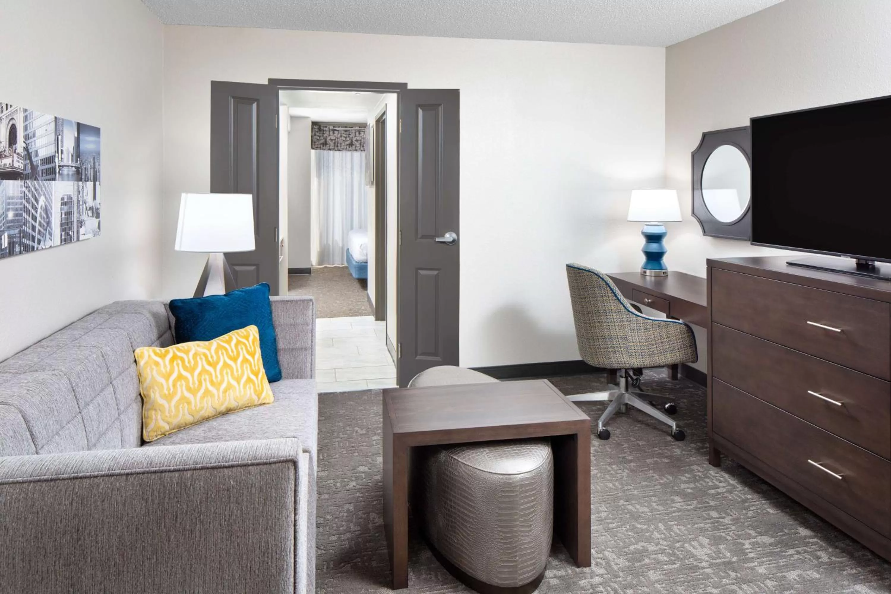 Bedroom in Homewood Suites by Hilton Orland Park