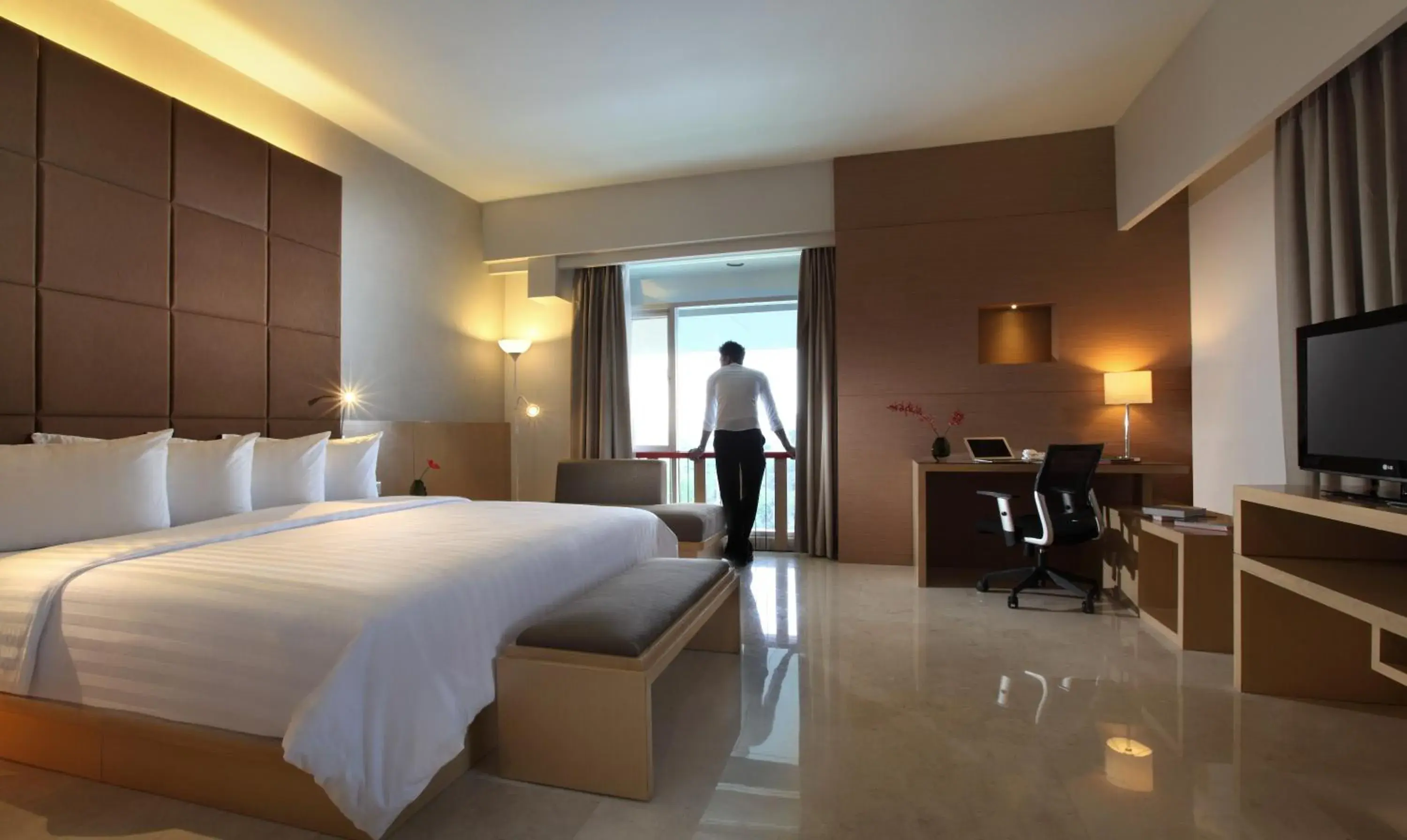Bed in Santika Premiere Dyandra Hotel & Convention - Medan Bed in Santika Premiere Dyandra Hotel & Convention - Medan